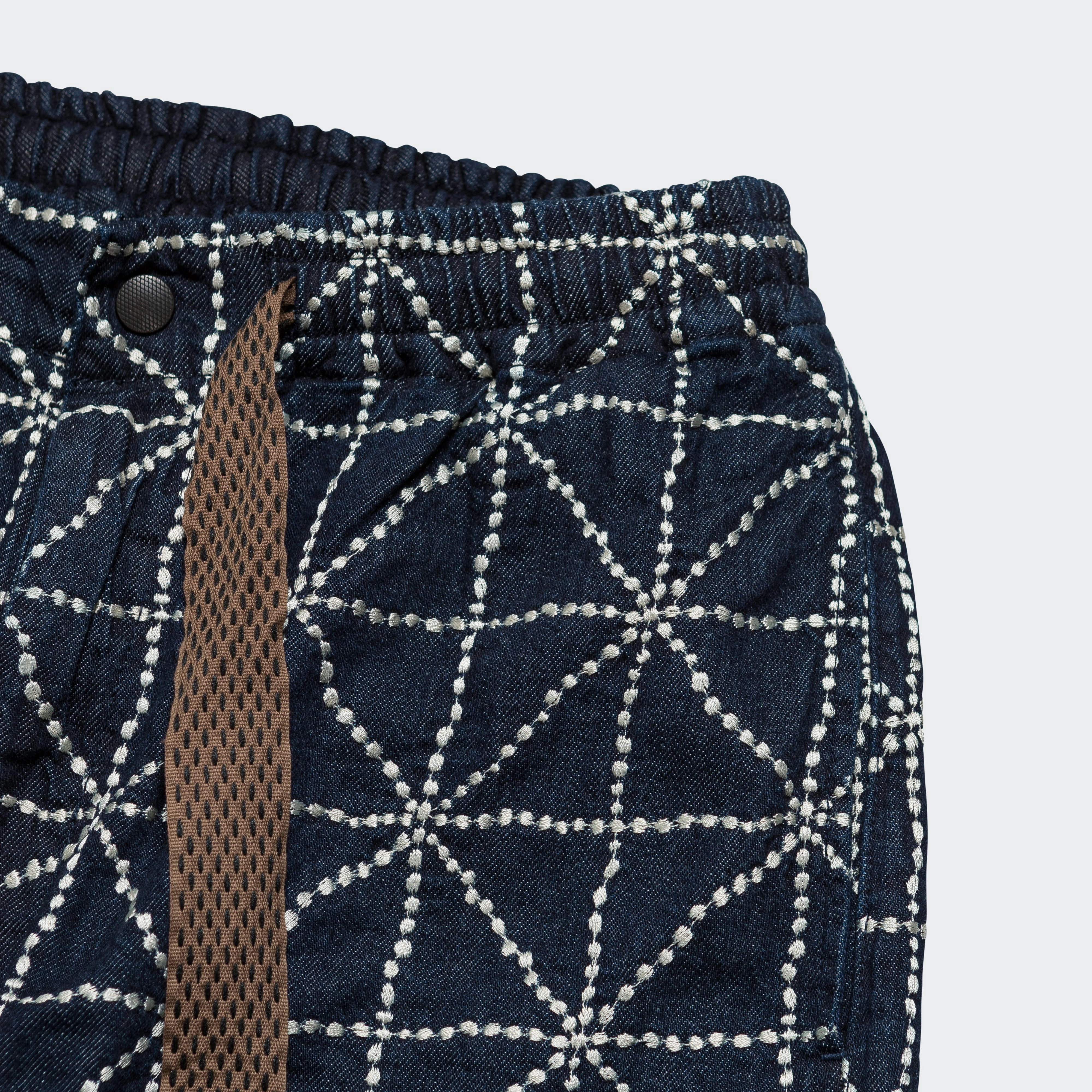 Active Lifestyle 8oz Denim FOLK-DOJO Embroidery EASY Pants - Dark