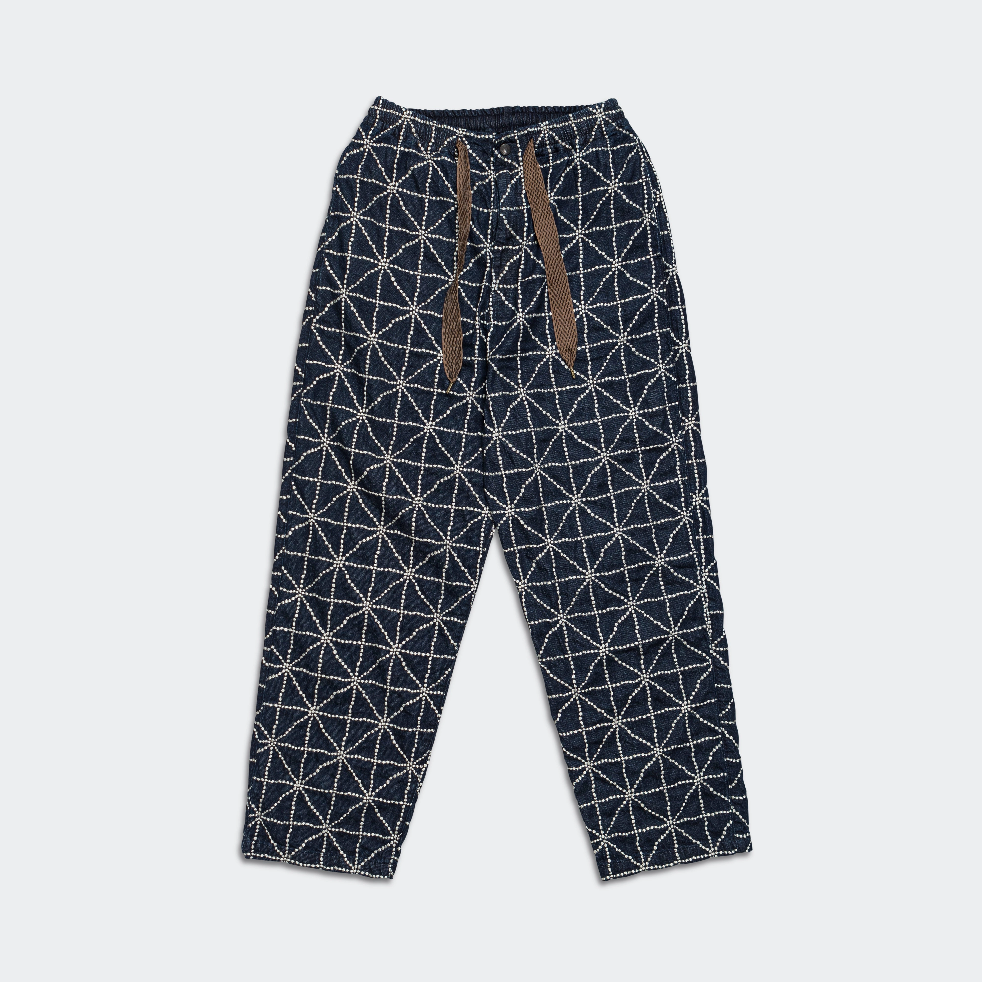 Dynamic Motion 8oz Denim FOLK-DOJO Embroidery EASY Pants - Dark