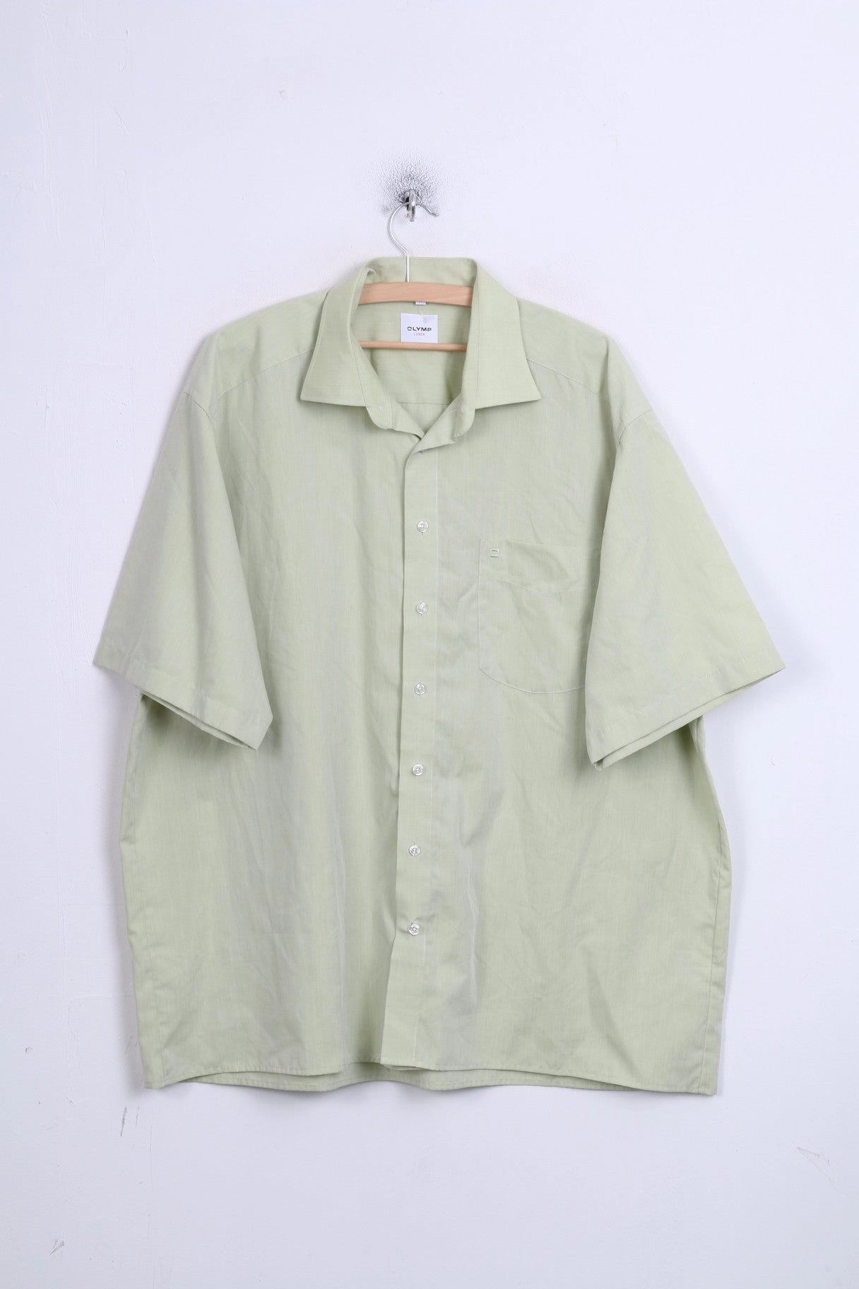 Chic Design Timeless elegance OLYMP Luxor Mens XXL Casual Shirt Green Short Sleeve Standard Collar 45