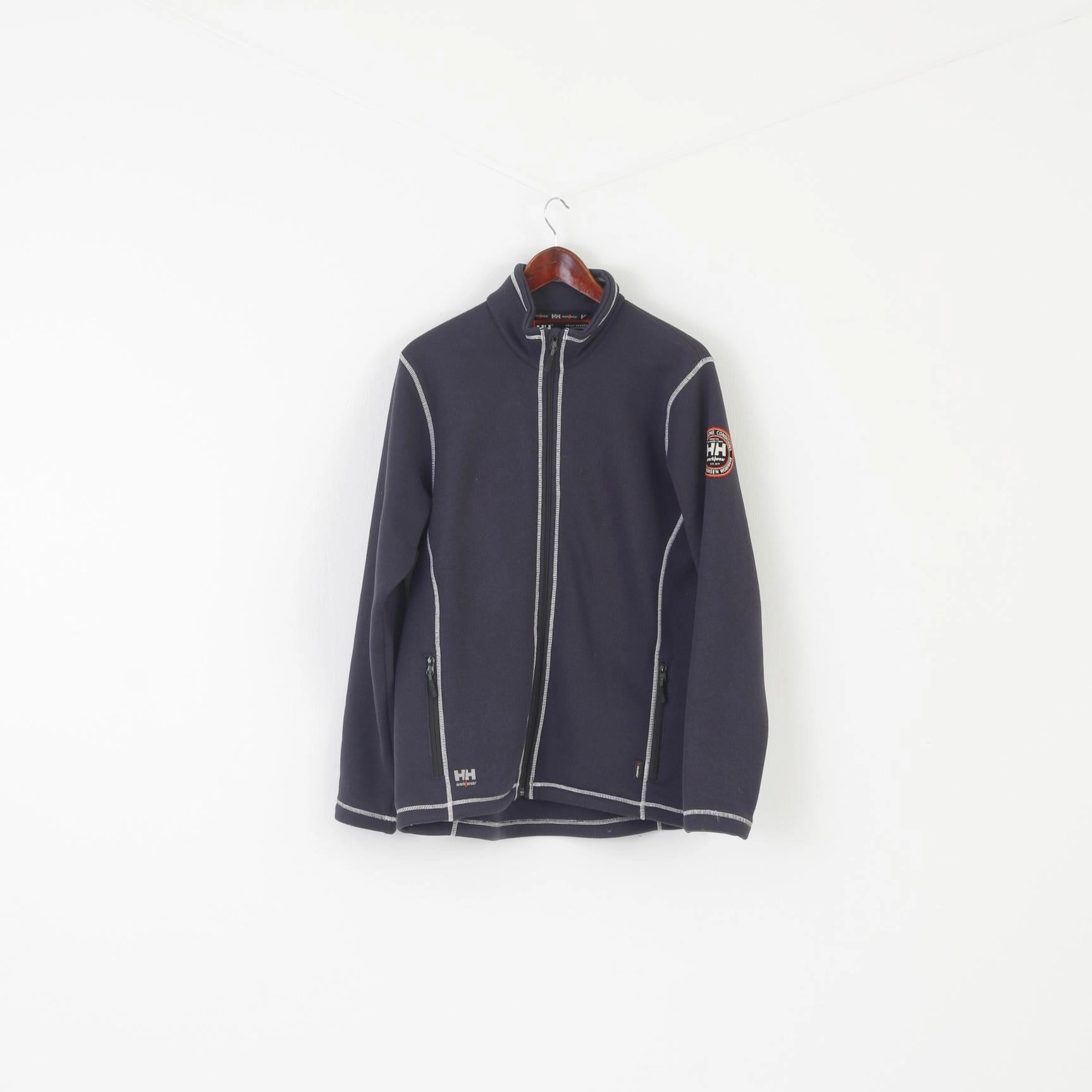 Travel Companion Helly Hansen Workwear Men L Sweatshirt Gray Full Zipper For Extreme Conditions Top