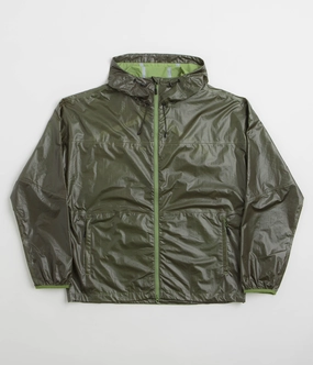 Purple Mountain Observatory Heatreactive Breeze Jacket - Khaki / Lime Tapered Silhouette Premium Jacket