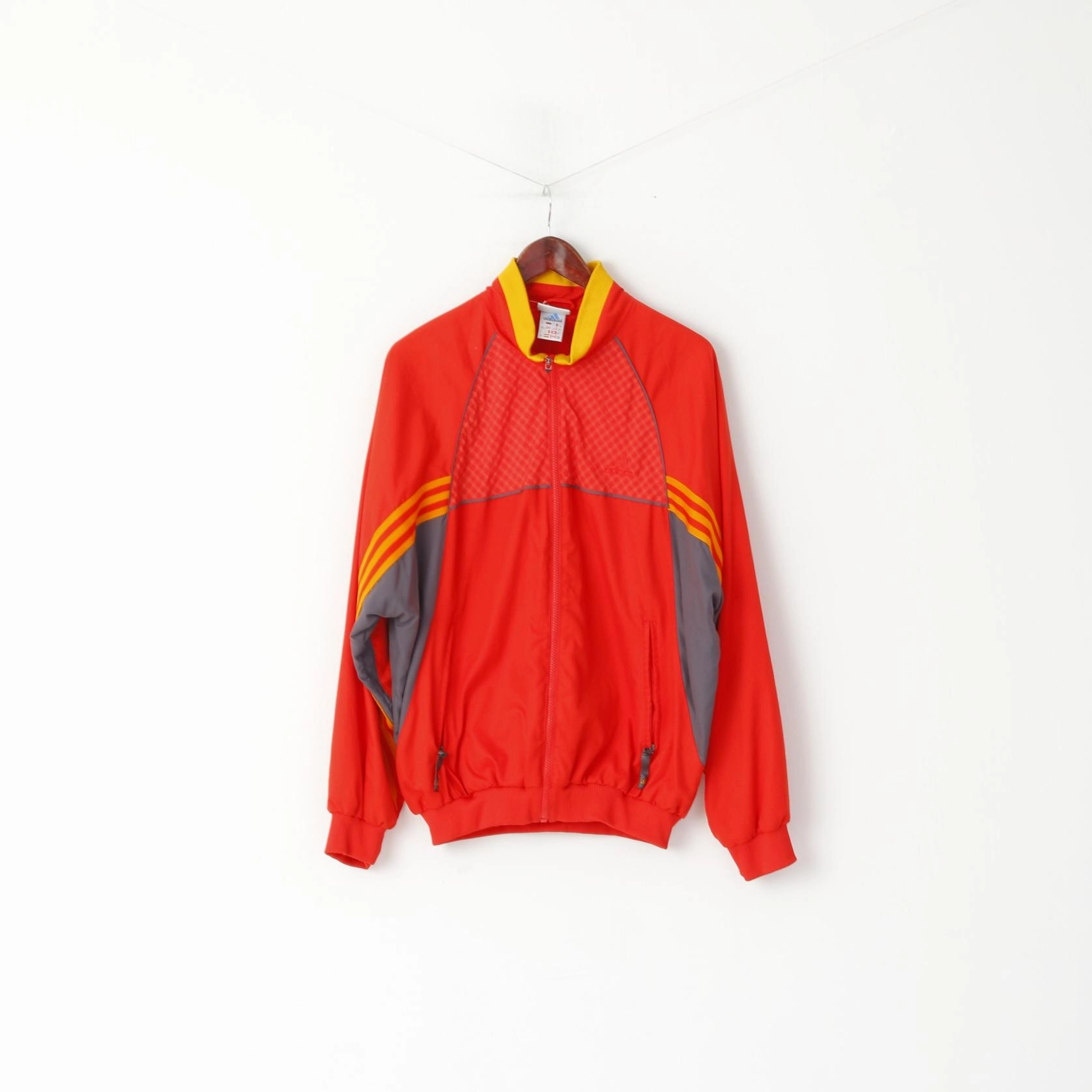 sailors Adidas Men M Jacket Red Embroided Bomber Activewear Full Zipper Top