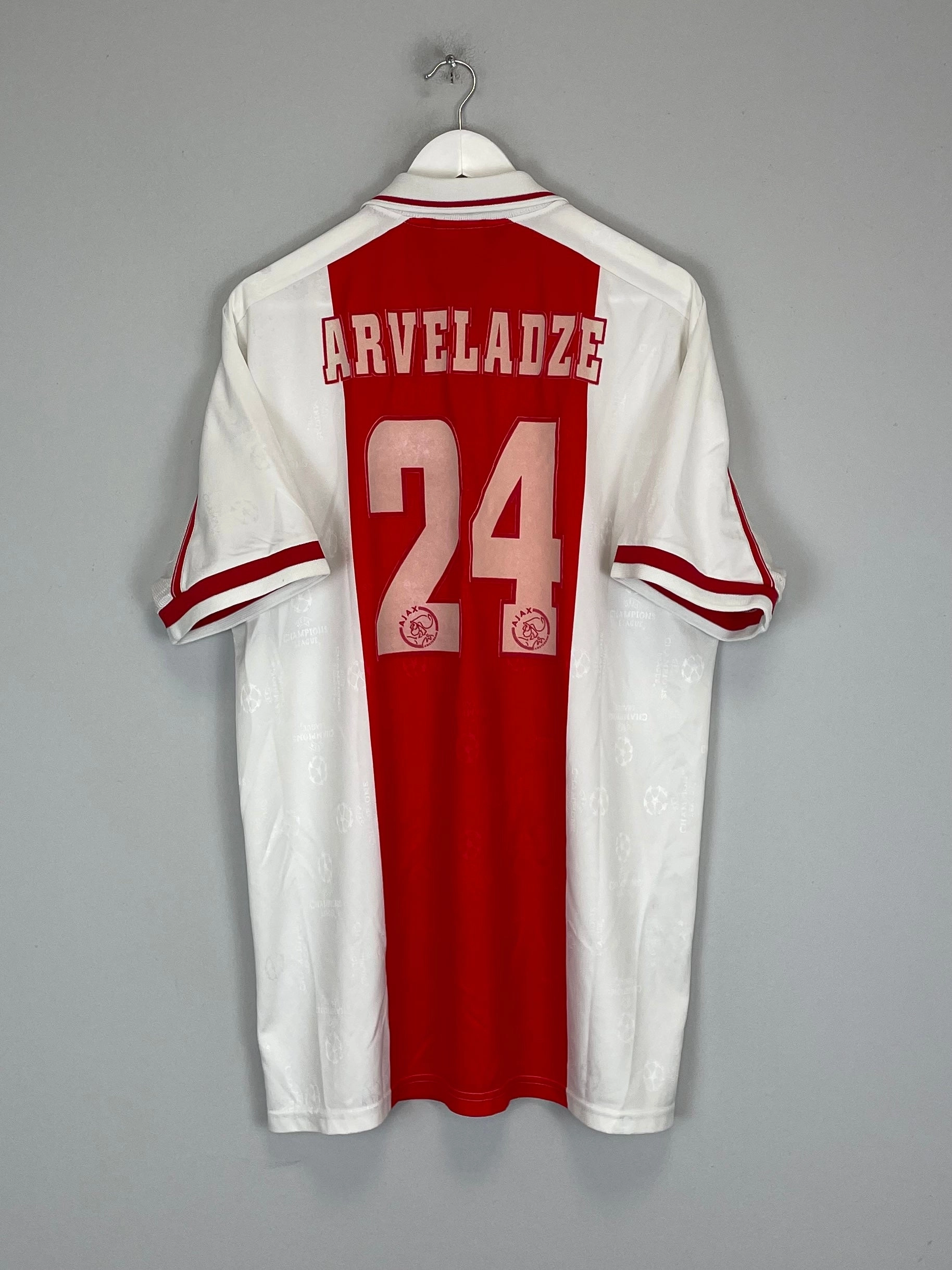 Compression Fit Technology 1996/97 AJAX ARVELADZE #24 SPECIAL C/L HOME SHIRT (XL) UMBRO