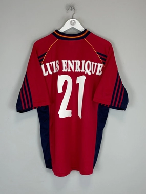 Wicking Fiber Technology 1998/99 SPAIN LUIS ENRIQUE #21 HOME SHIRT (L) ADIDAS