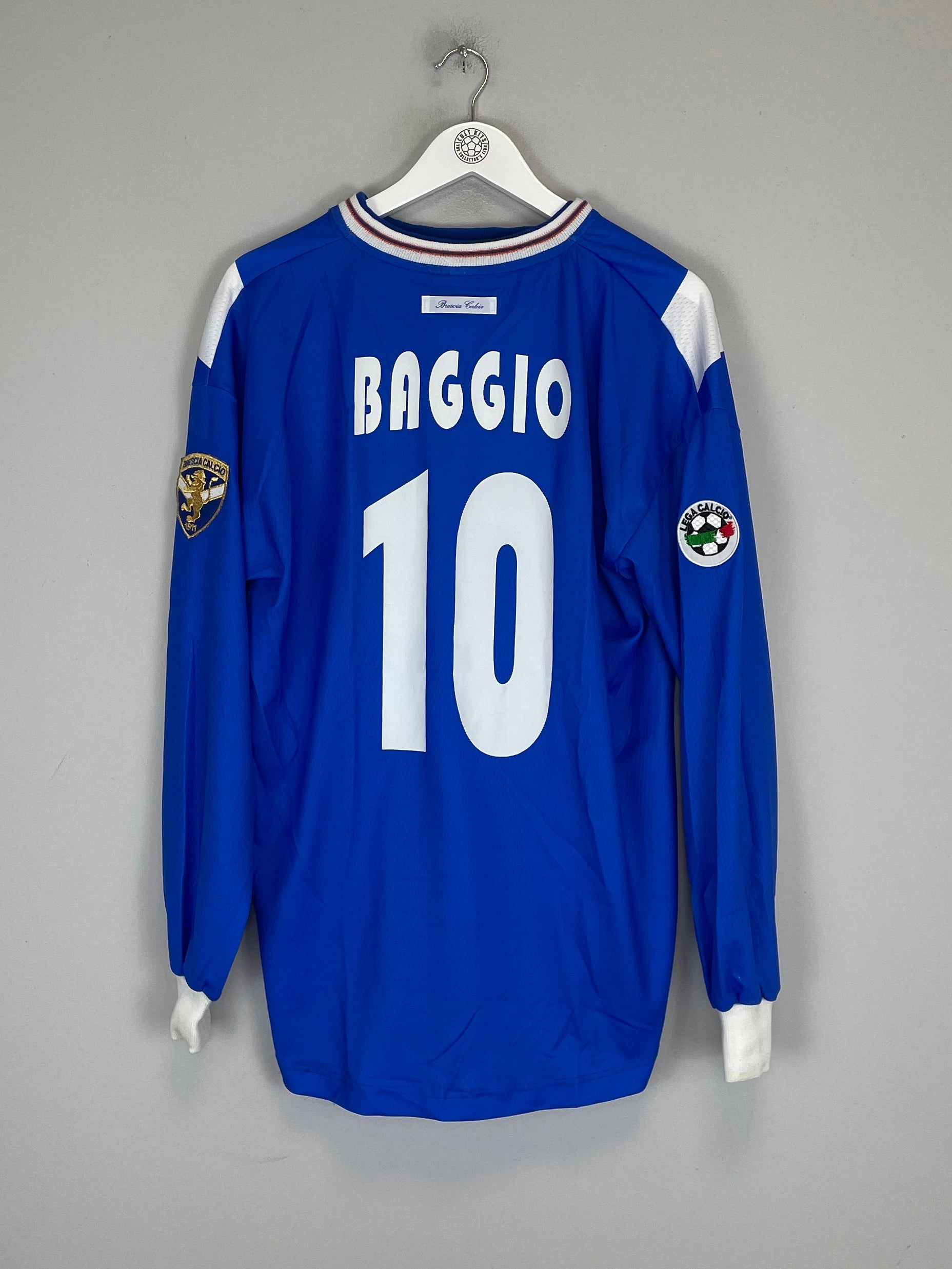 Quick Motion 2001/02 BRESCIA BAGGIO #10 L/S HOME SHIRT (XL) GARMAN