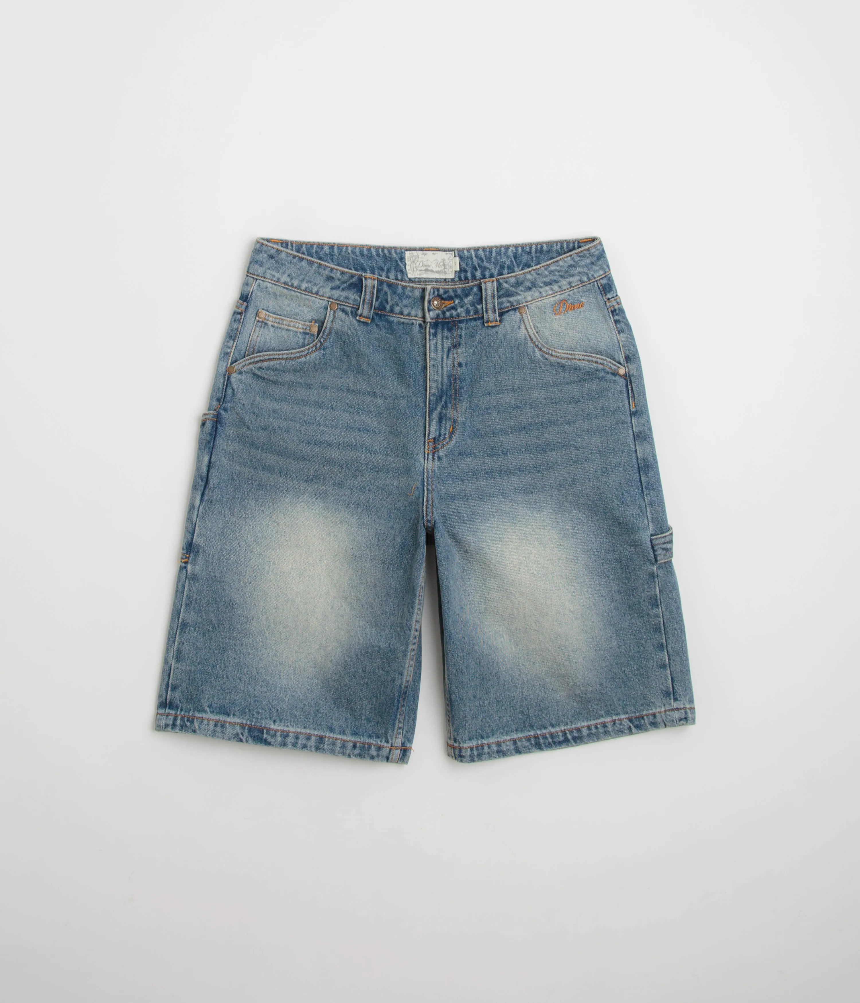 Bold Patterns Water Repellent Finish Dime Classic Denim Shorts - Sandblasted Indigo