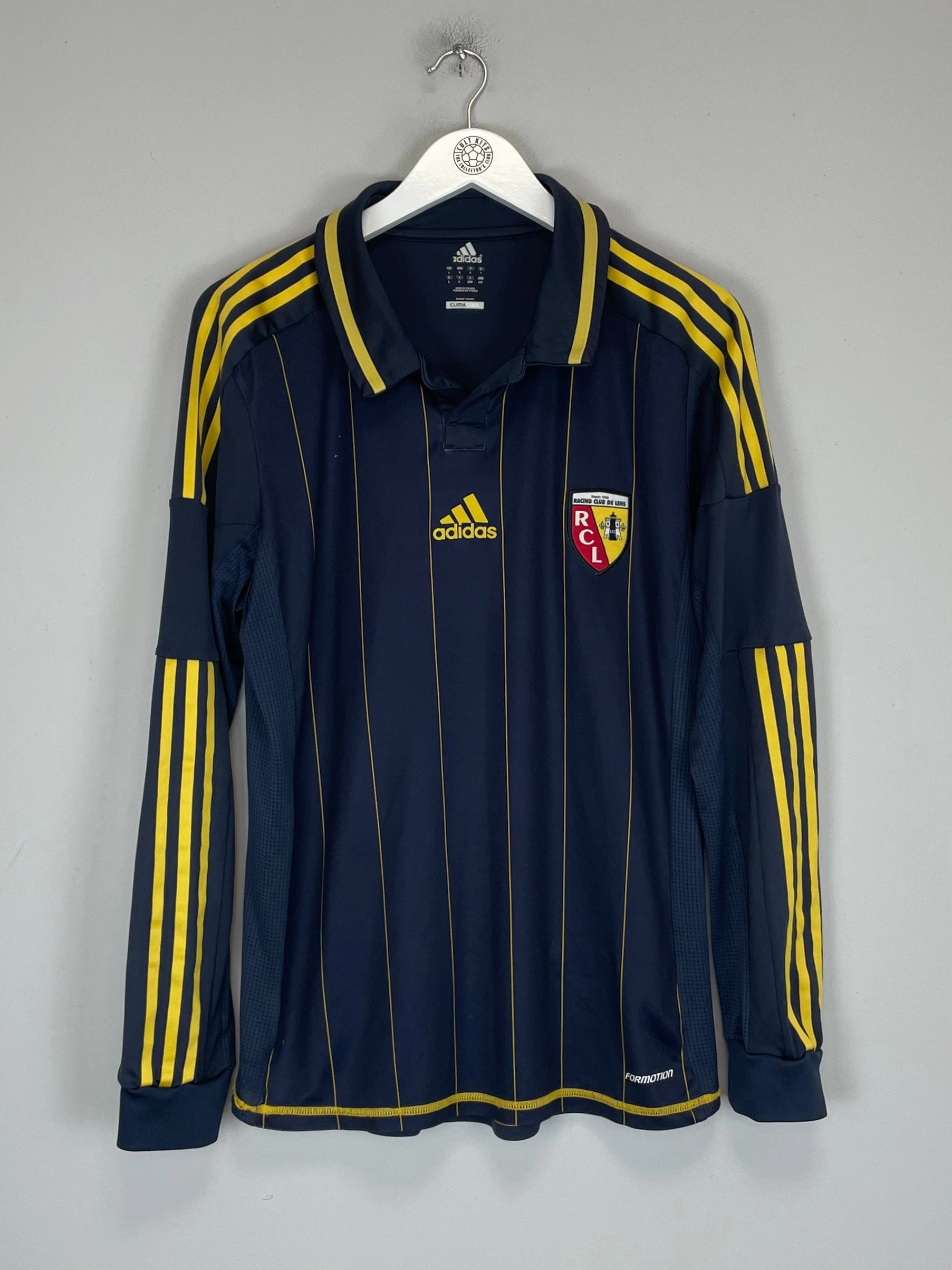 2012/13 RC LENS *PLAYER ISSUE* L/S AWAY SHIRT (L) ADIDAS Hollow Core Fiber Fast Release Moisture