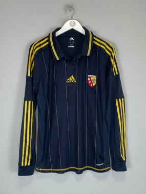 Sweat Wicking Ribbing Quick Release Hem 2012/13 RC LENS *PLAYER ISSUE* L/S AWAY SHIRT (L) ADIDAS