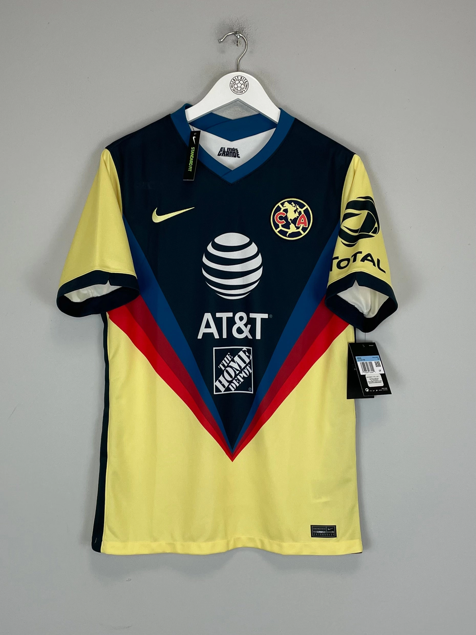 2020/21 CLUB AMERICA *BNWT* HOME SHIRT (M) NIKE Breathable Underarm Gussets Double Layered Hem