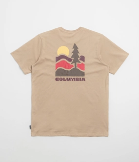 Relaxed Comfort Fit Classic Cut Columbia Explorers Canyon Back T-Shirt - Canoe / Get Hiked