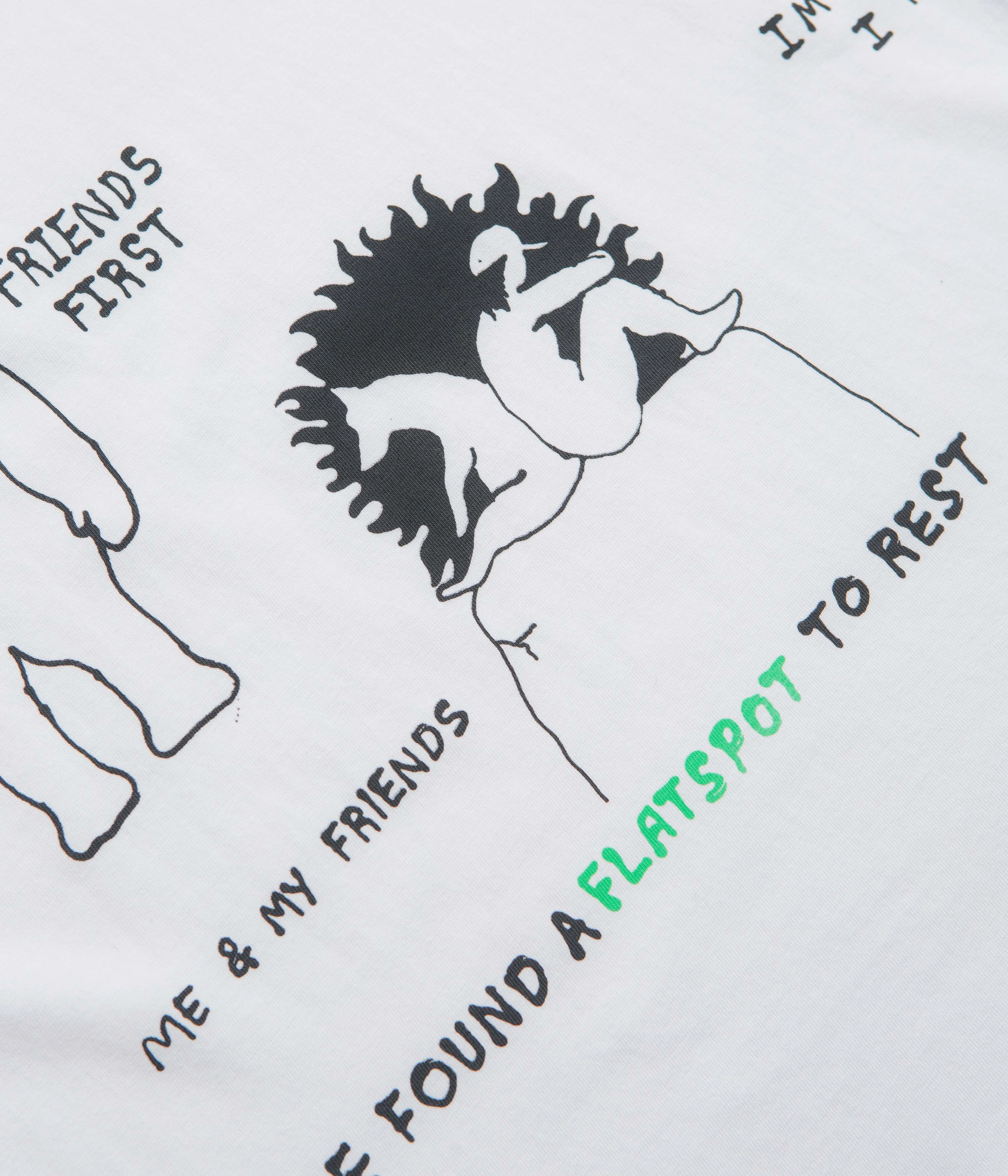 flatspot FS Is My Happy Place T-Shirt - White Stylish Fit Pilling Resistant Finish