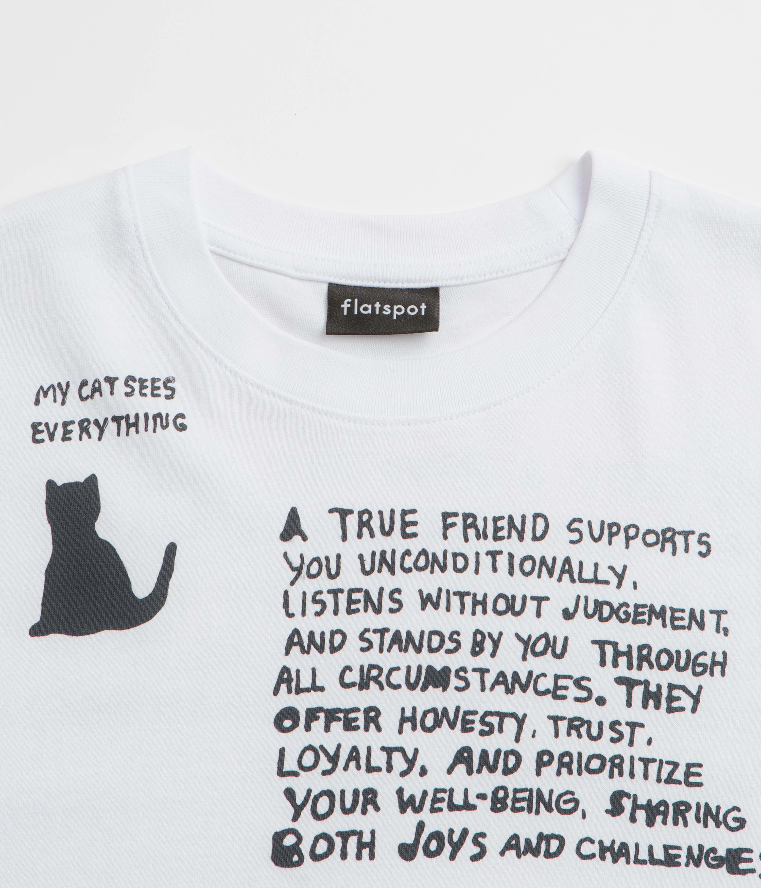 flatspot FS Is My Happy Place T-Shirt - White Stylish Everyday Wear casual top