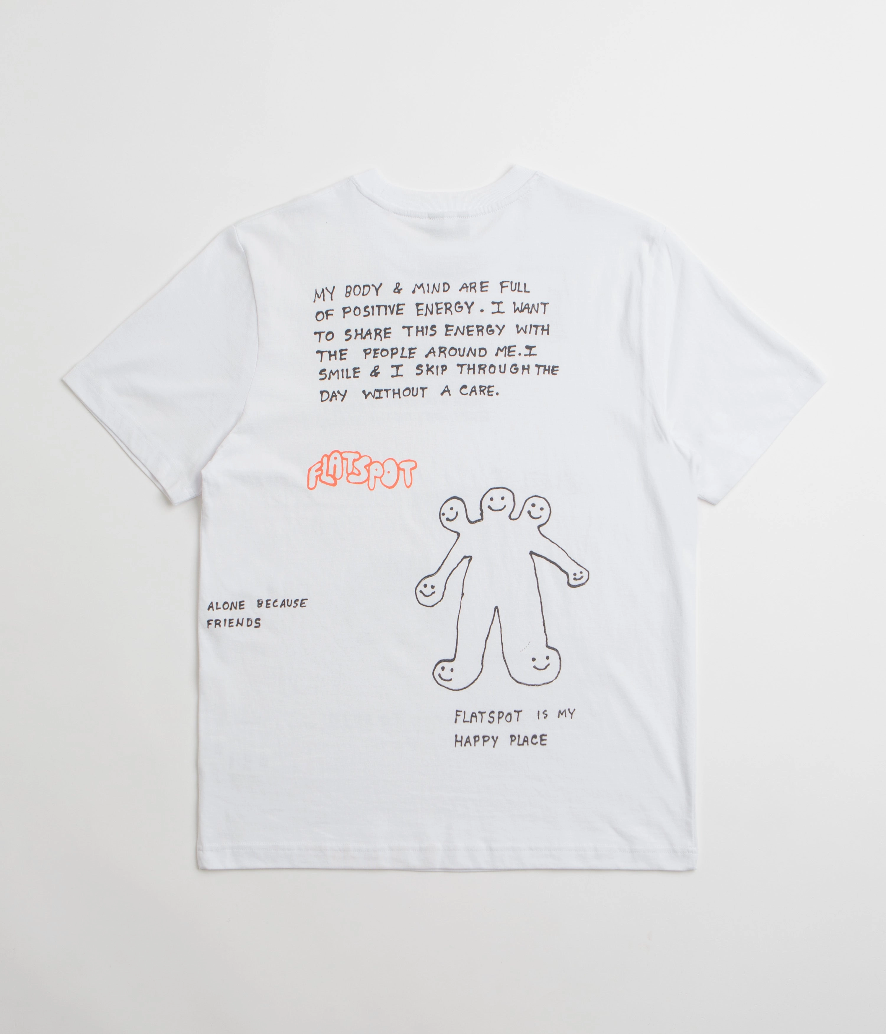 Modern Style Fashionable Fit flatspot FS Is My Happy Place T-Shirt - White