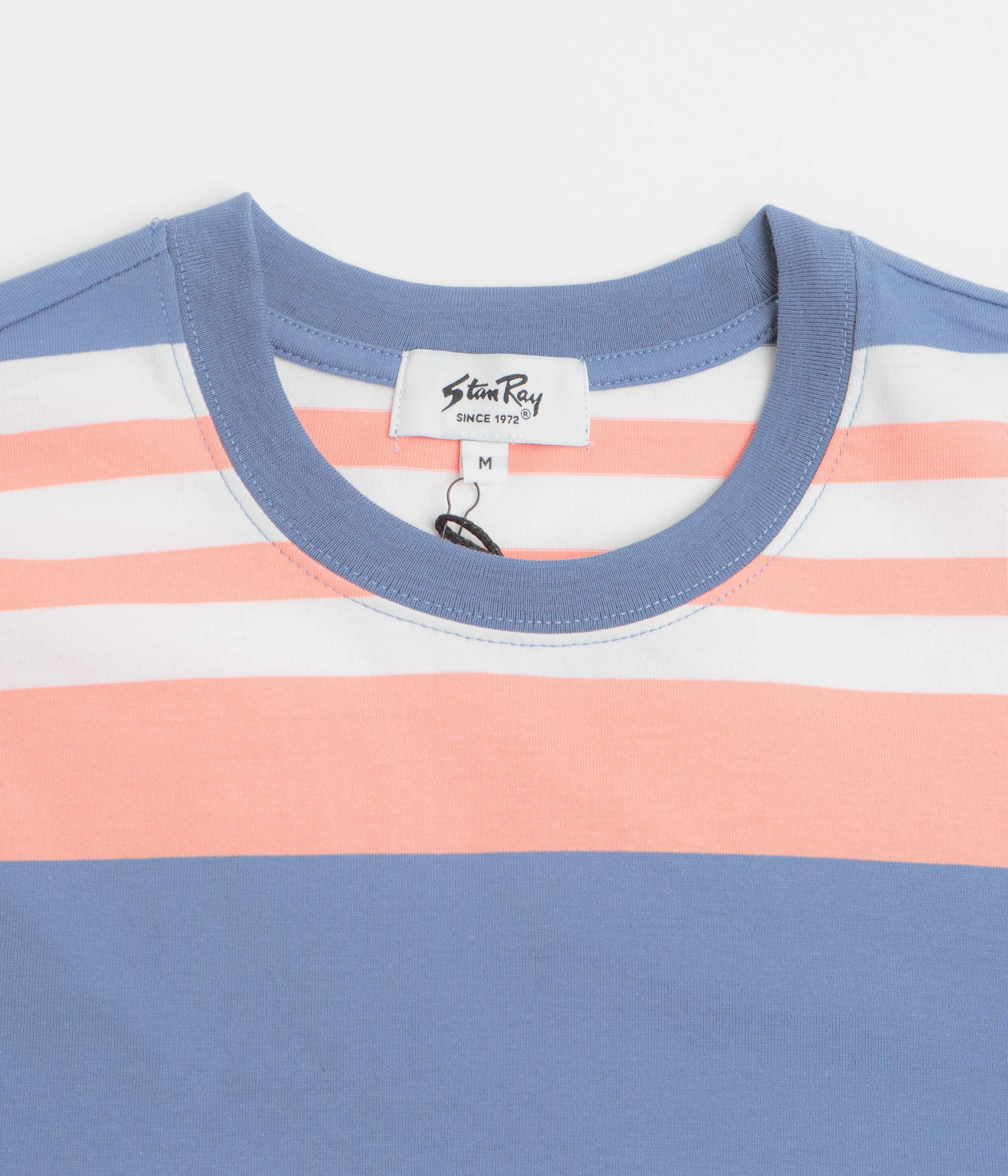 Stan Ray Stripe T-Shirt - Washed Red Bold and Comfortable Classic Layering