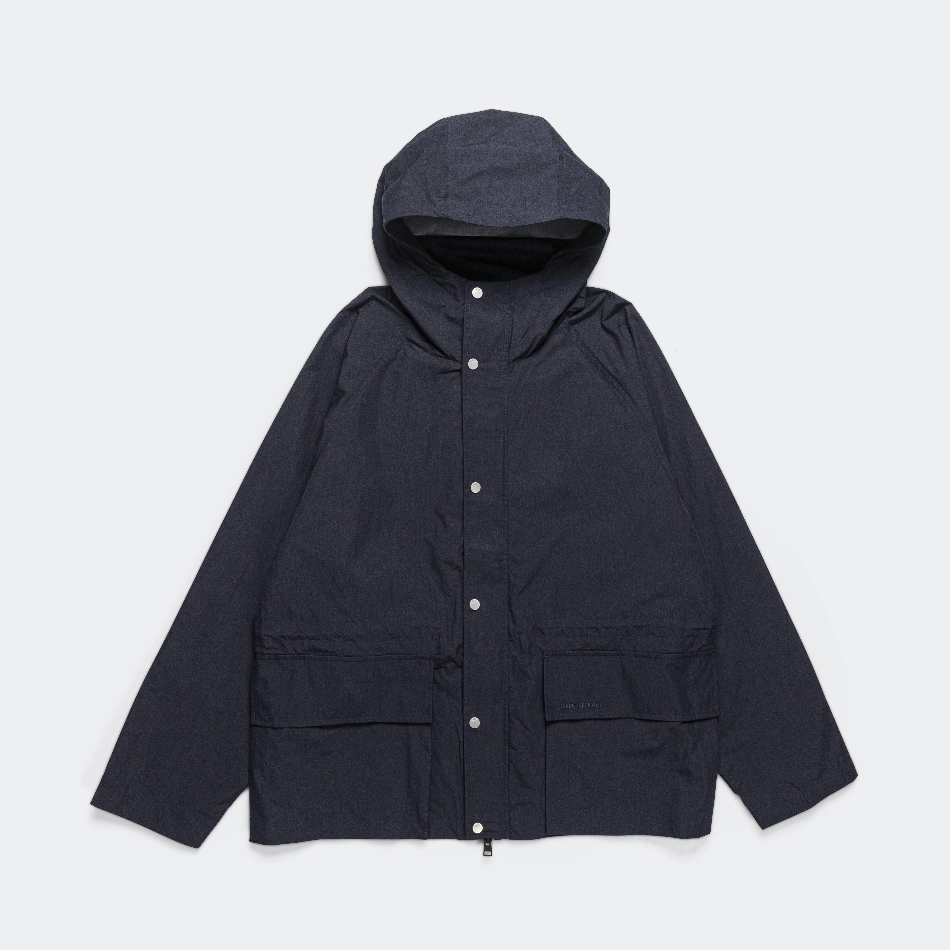 Herluf Tech Poplin Jacket - Dark Navy Reflective Zippers