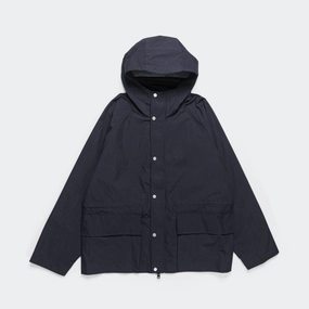Herluf Tech Poplin Jacket - Dark Navy Reflective Zippers