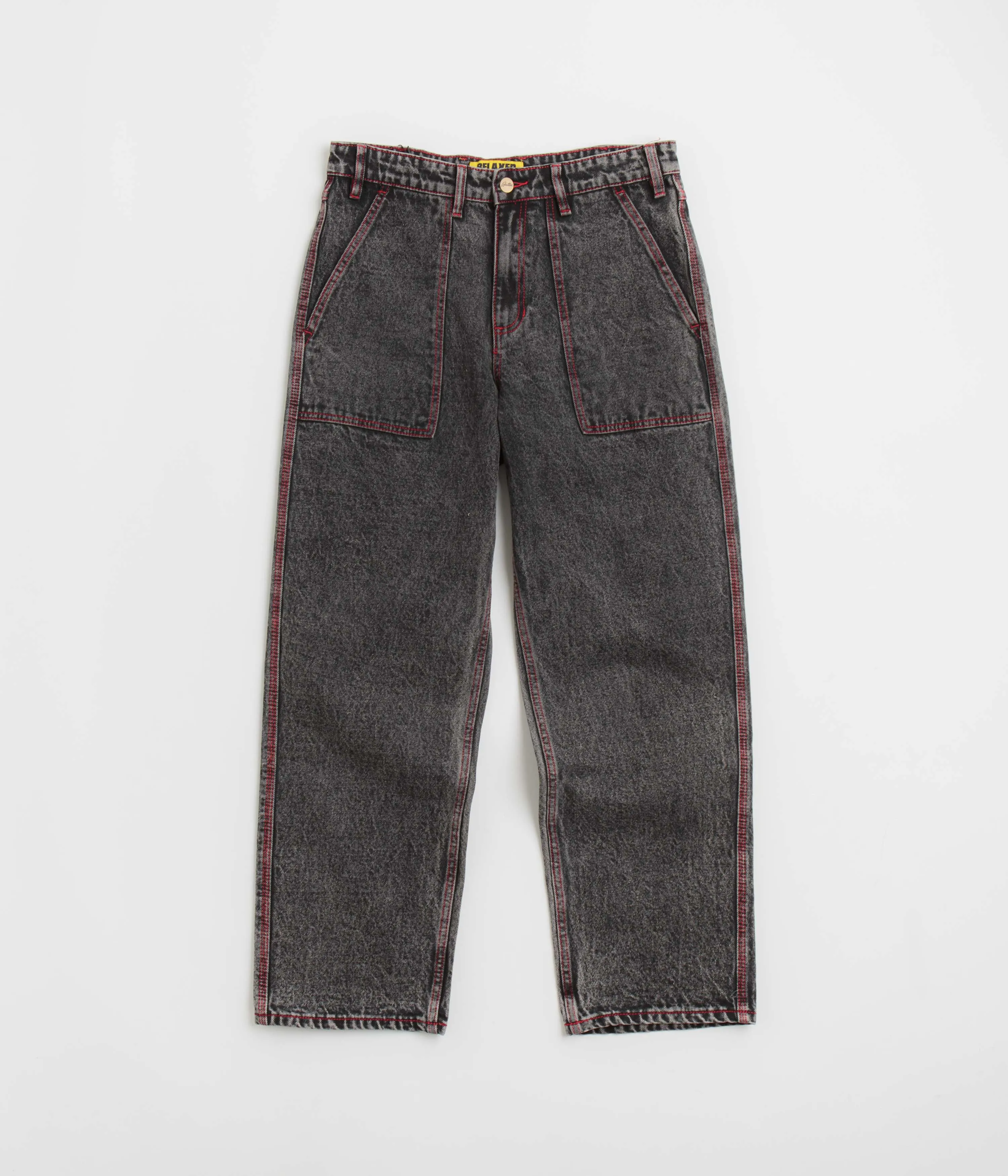 Butter Goods Breakdown Relaxed Jeans - Acid Wash Black Winter Fashion Strong Stitch