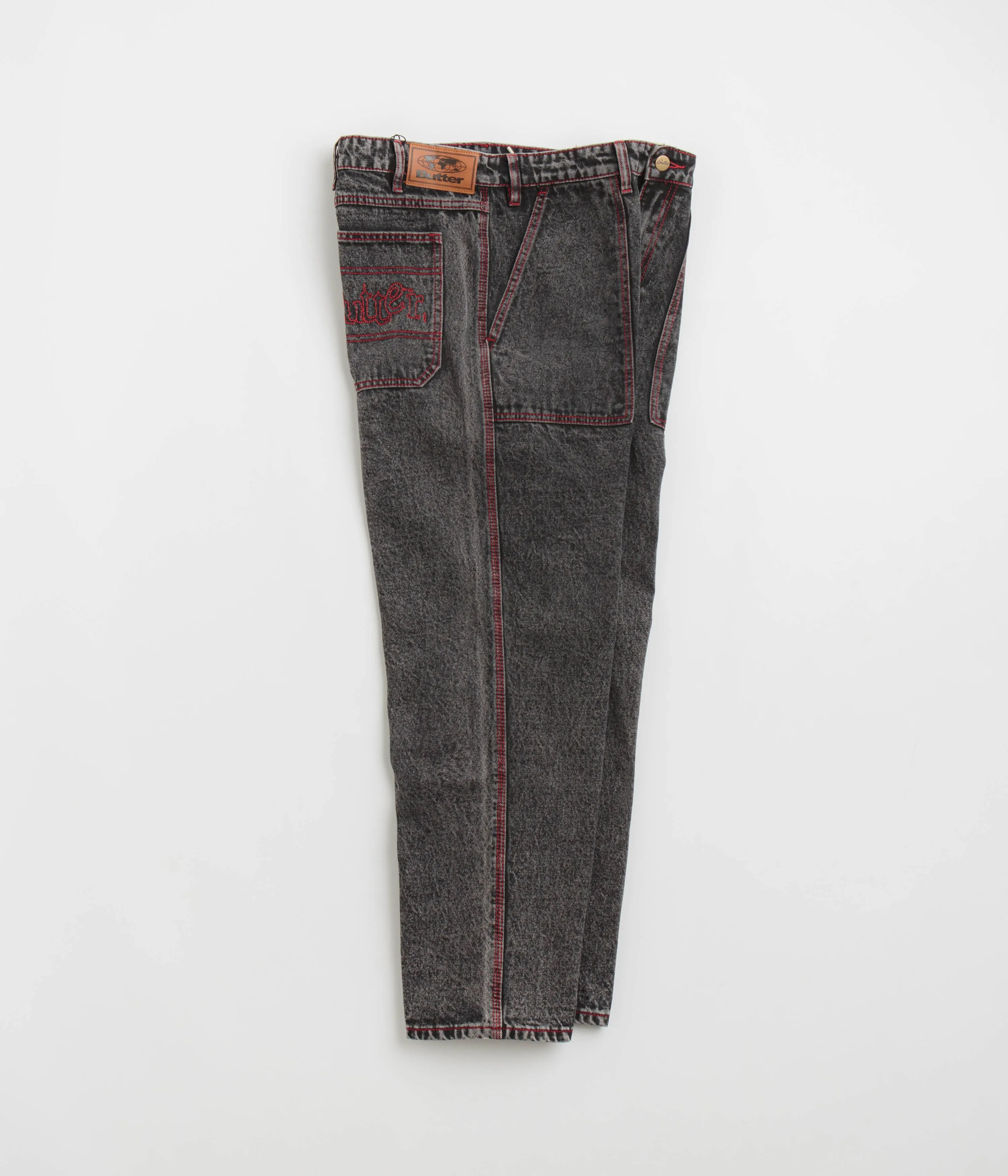 Versatile Cut Timeless Outfit Butter Goods Breakdown Relaxed Jeans - Acid Wash Black