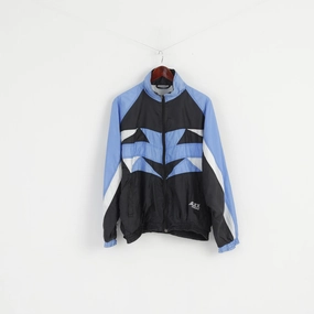 Alex Athletics Men 007 M Jacket Blue Shiny Nylon Full Zipper Activewear Bomber Top snowboarding cultural festival