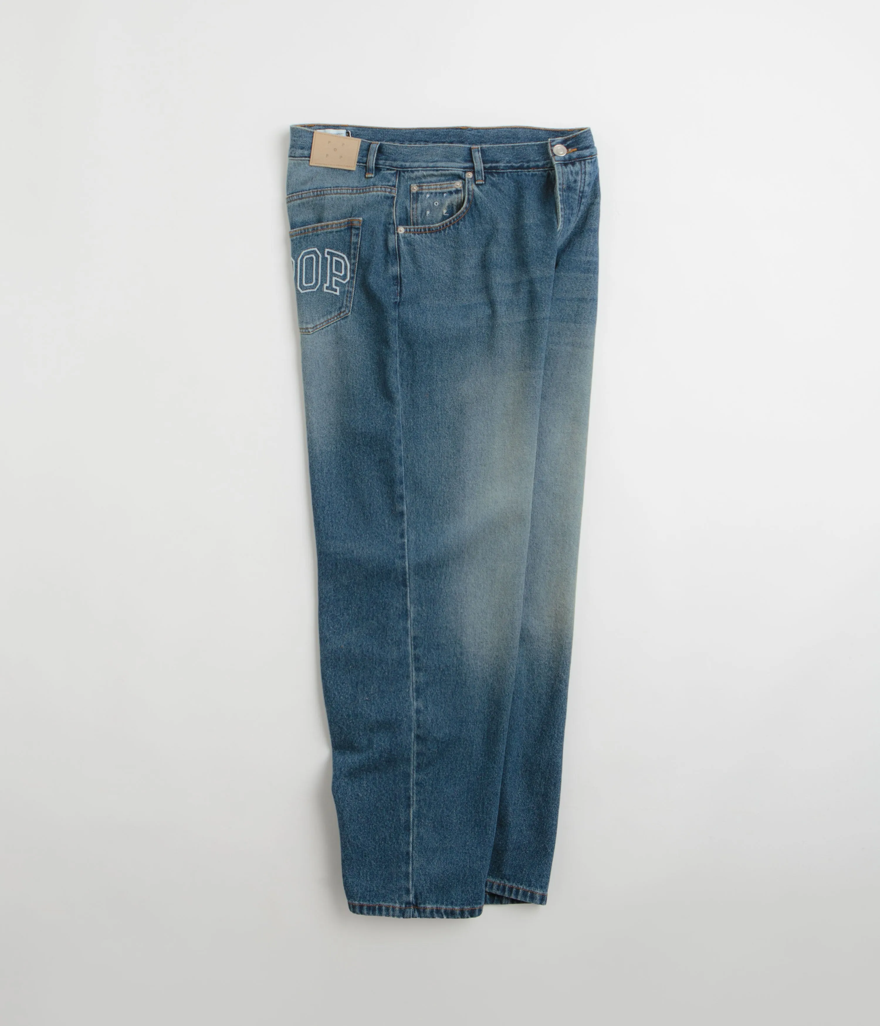 Pop Trading Company DRS Pants - Washed Denim Festival Outfit Comfy Artist Vibe Wardrobe Fit