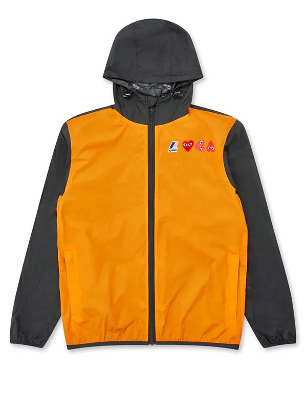 Unisex K-Way Double Colours Cagoule - Orange/Black Argue