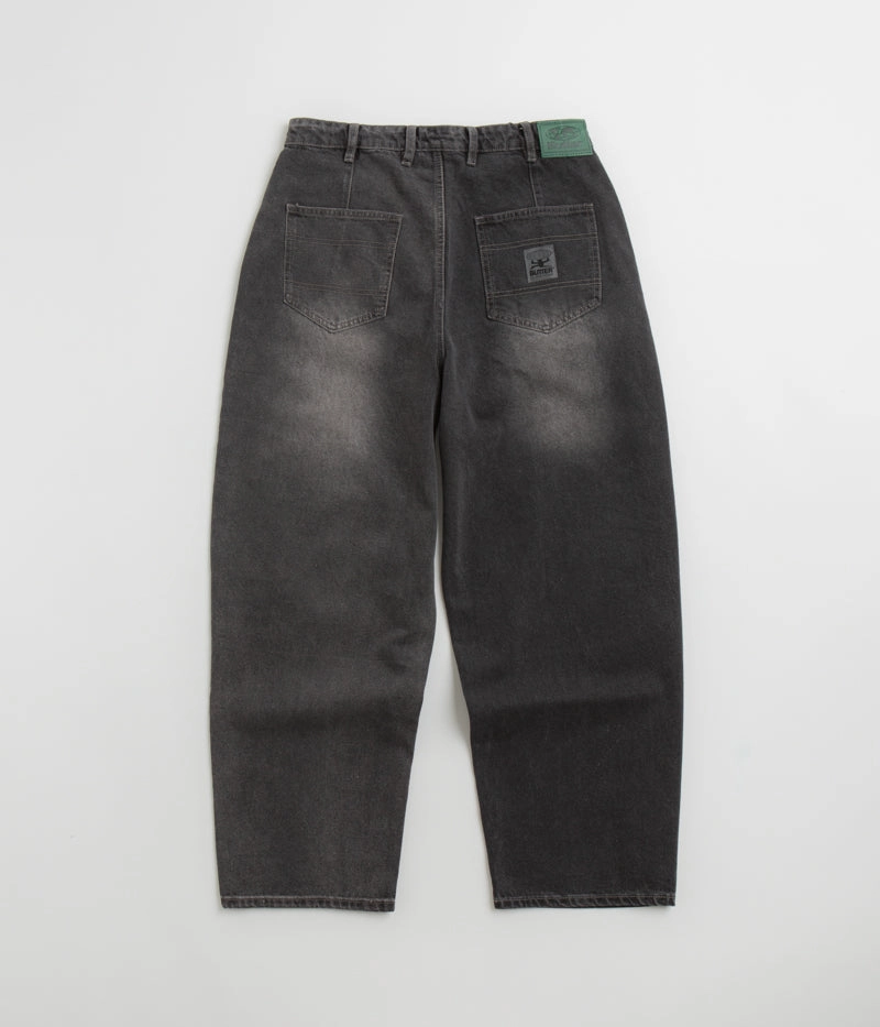 Butter Goods Wide Cut Jeans - Washed Black Foundation Wear Relaxed Style Smart Casual Minimalist Style