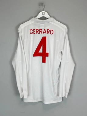 2010/11 ENGLAND GERRARD #4 L/S HOME SHIRT (M) UMBRO Ultra Soft Feel Any Move