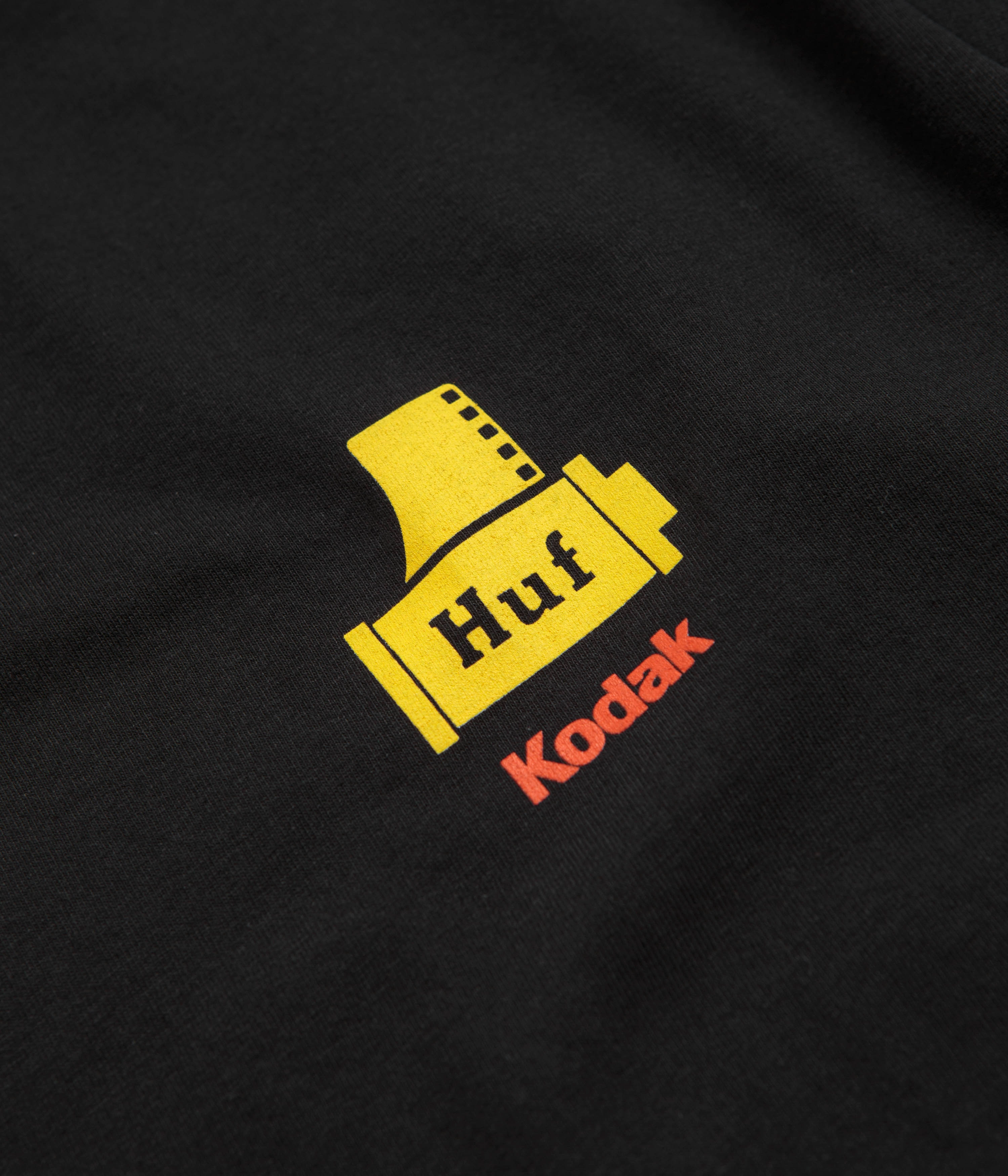 HUF x Kodak Triple Film T-Shirt - Black Stylish Outfit Flexible Shoulder Seams