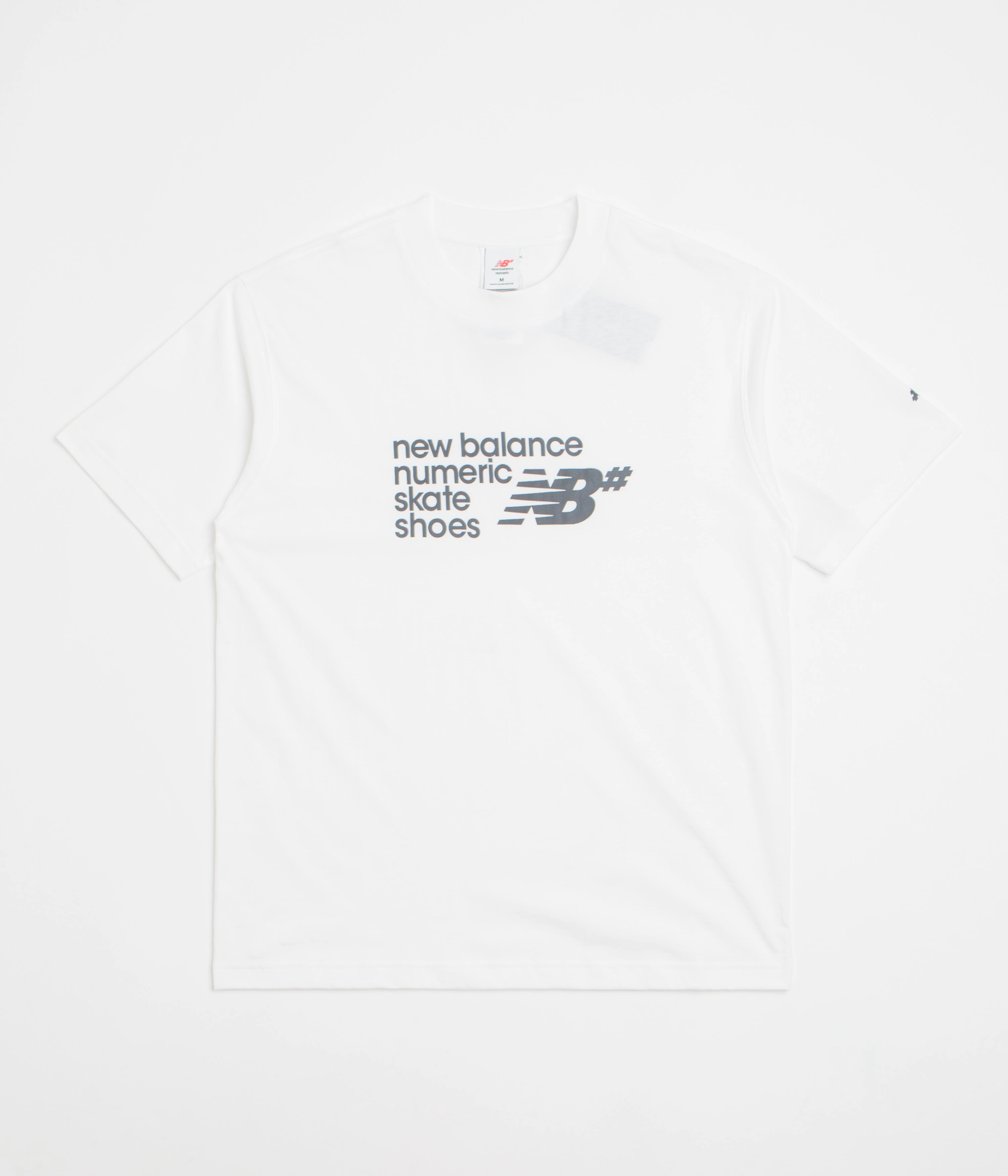 Chilly Comfort Wear Fashionable Fit New Balance Numeric Stacked Graphic T-Shirt - White