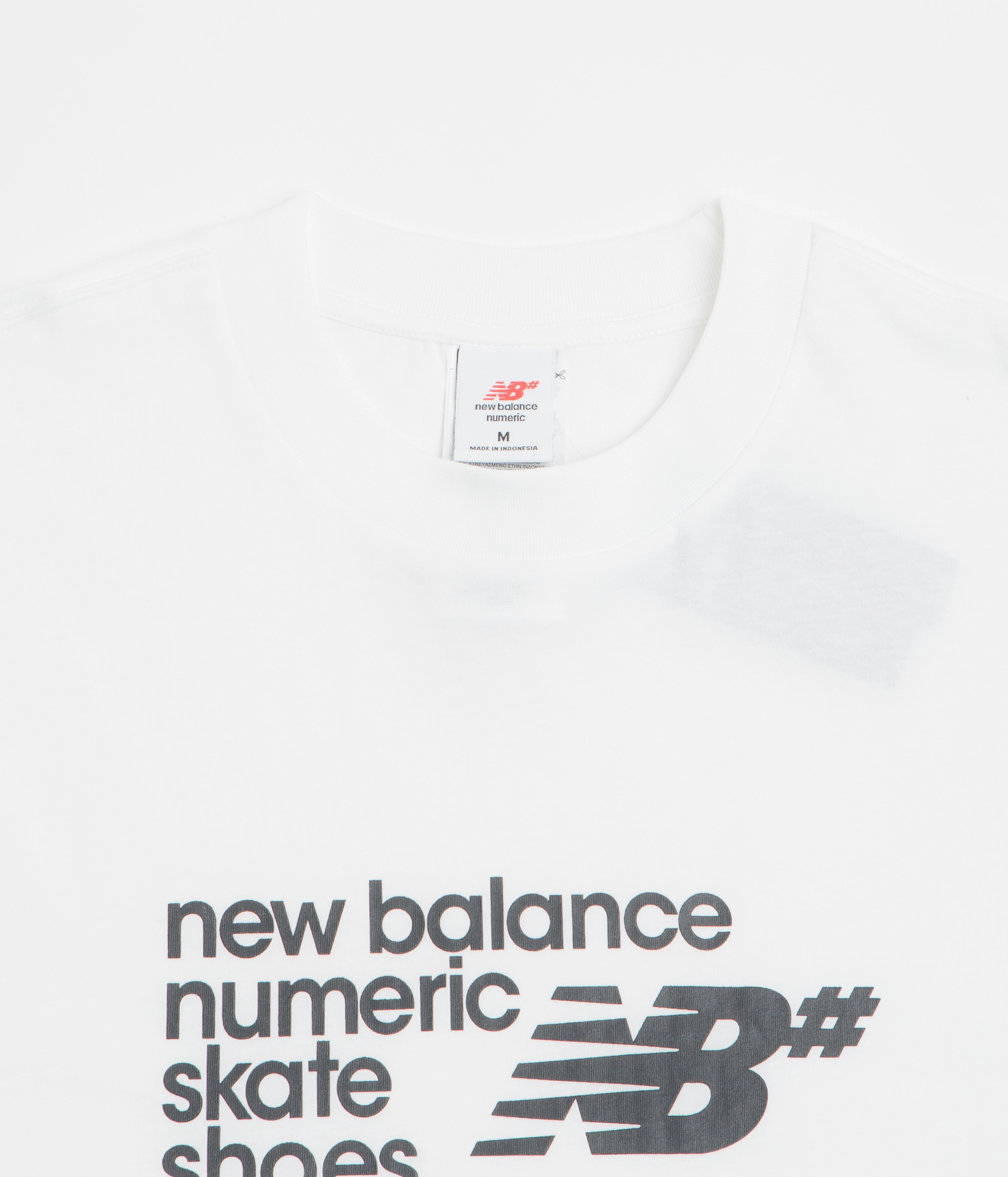 New Balance Numeric Stacked Graphic T-Shirt - White Loose Fit