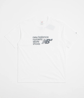 Chilly Comfort Wear Fashionable Fit New Balance Numeric Stacked Graphic T-Shirt - White