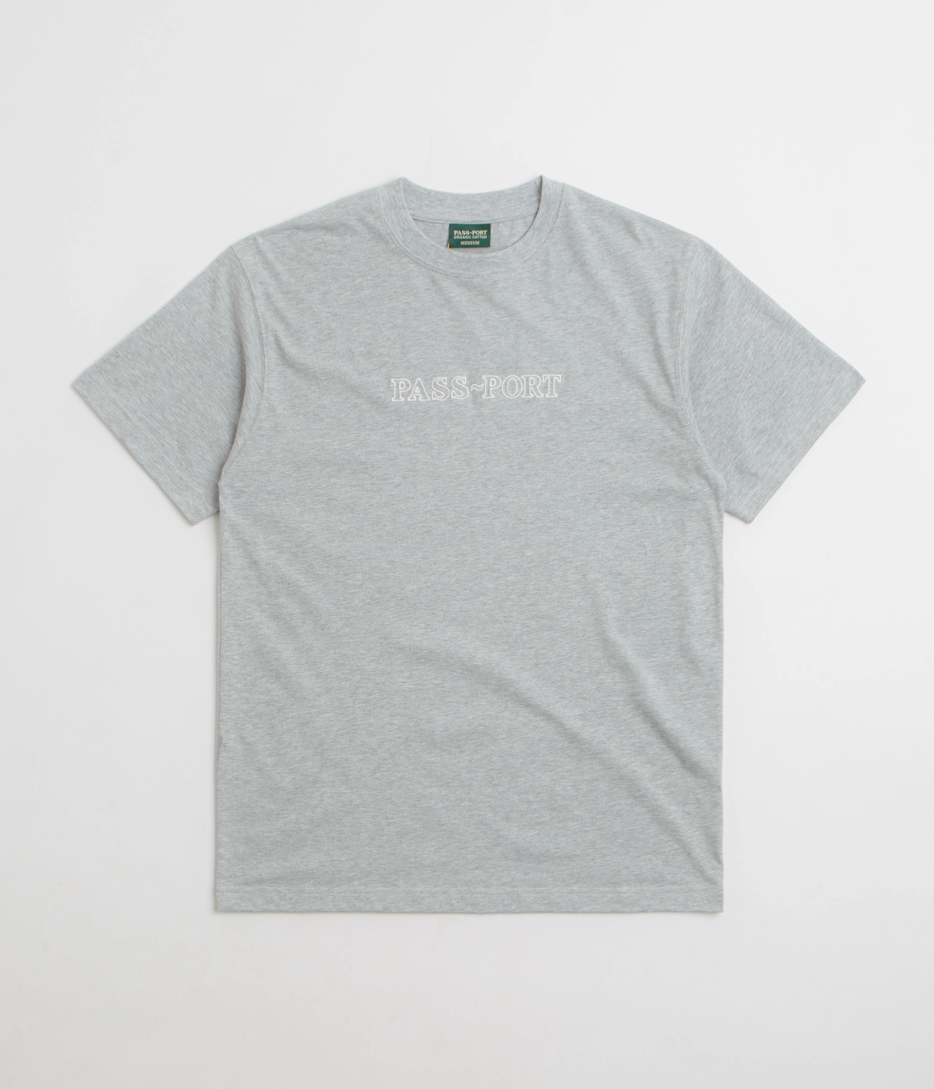 Pass Port Official Organic T-Shirt - Heather Grey Relaxed Wearable Minimalist Style