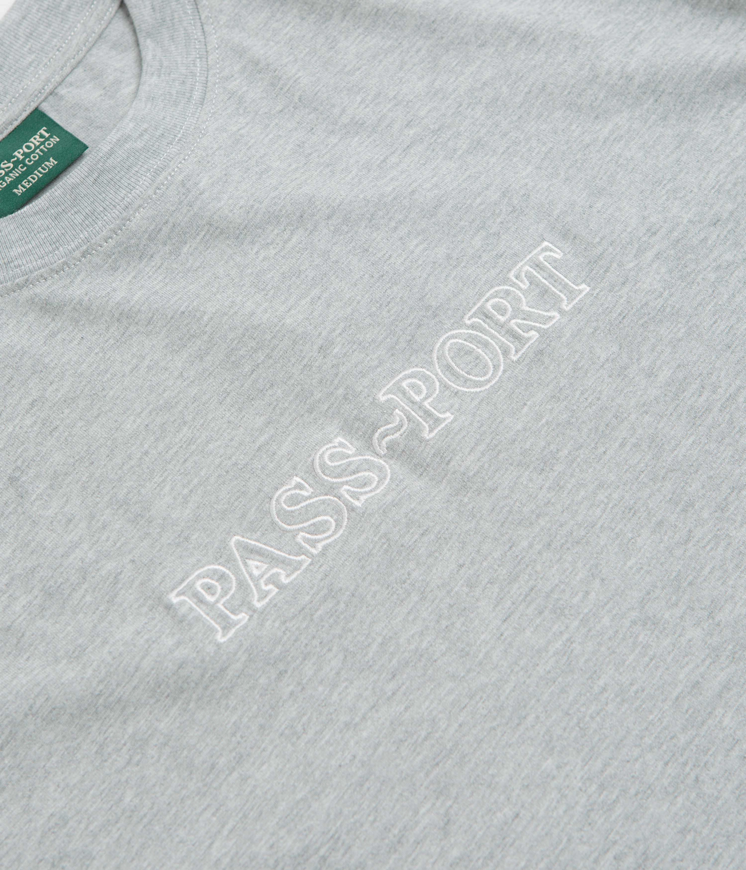 Sustainable Material Blend Pass Port Official Organic T-Shirt - Heather Grey