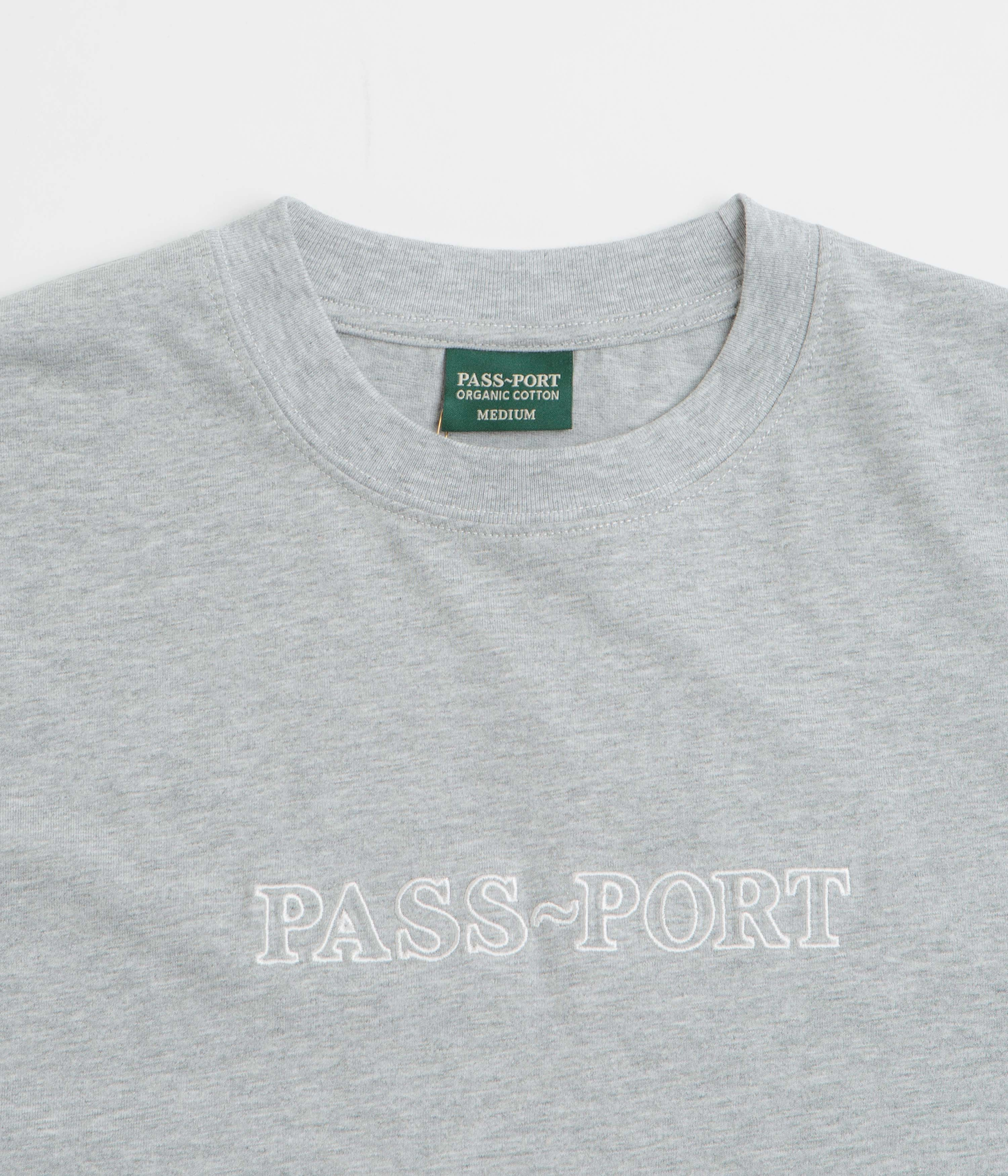 Smart Casual Look Breathable mesh lining Pass Port Official Organic T-Shirt - Heather Grey