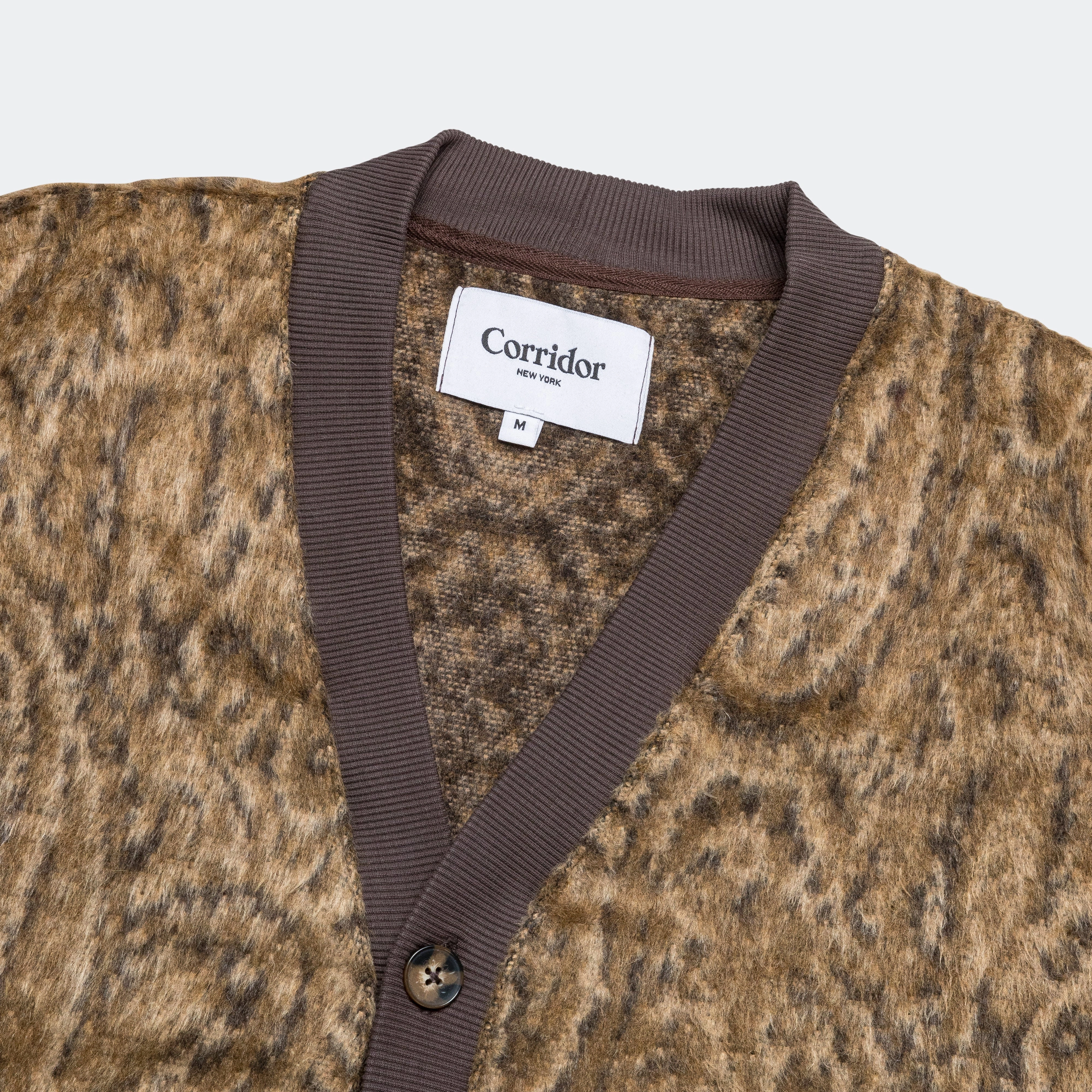 Opus Cardigan - Brown Soft Texture Merino Wool