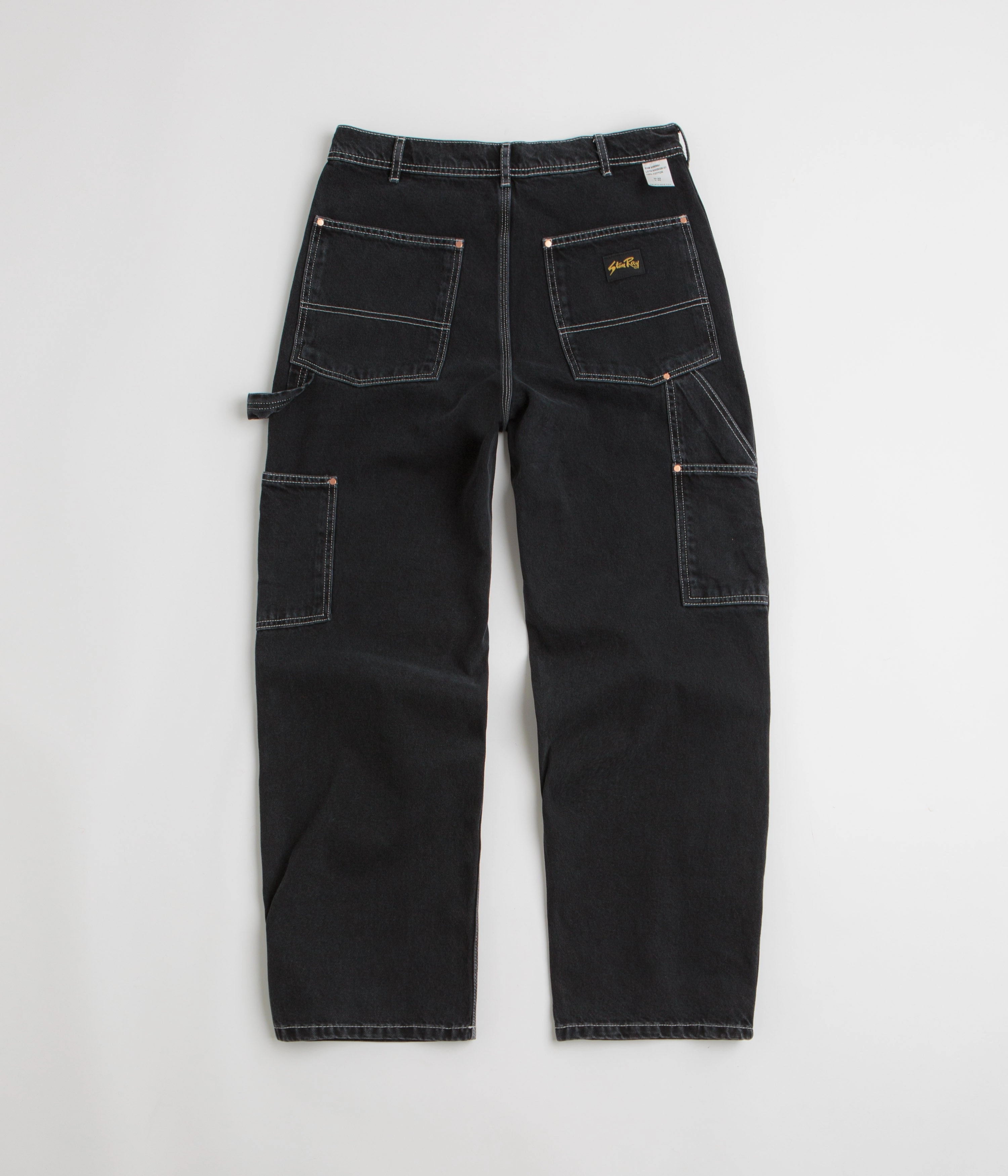 Trendy Style Stan Ray Double Knee Pants - Stonewashed Black Denim