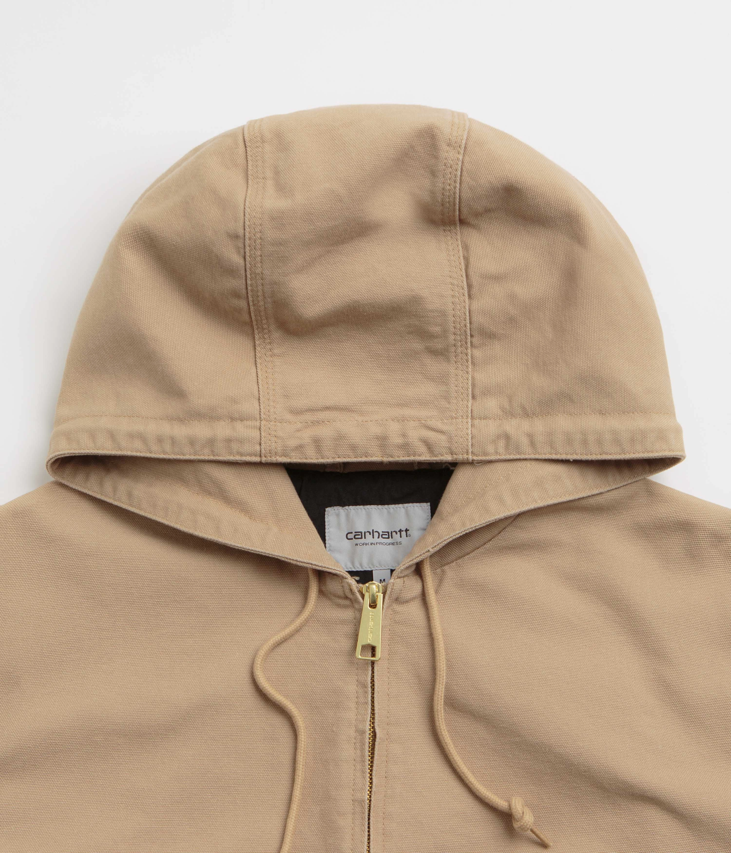 Carhartt OG Active Jacket - Dusty Hamilton Brown Rinsed Anti Slip Shoulder Pads Non Bulky Silhouette