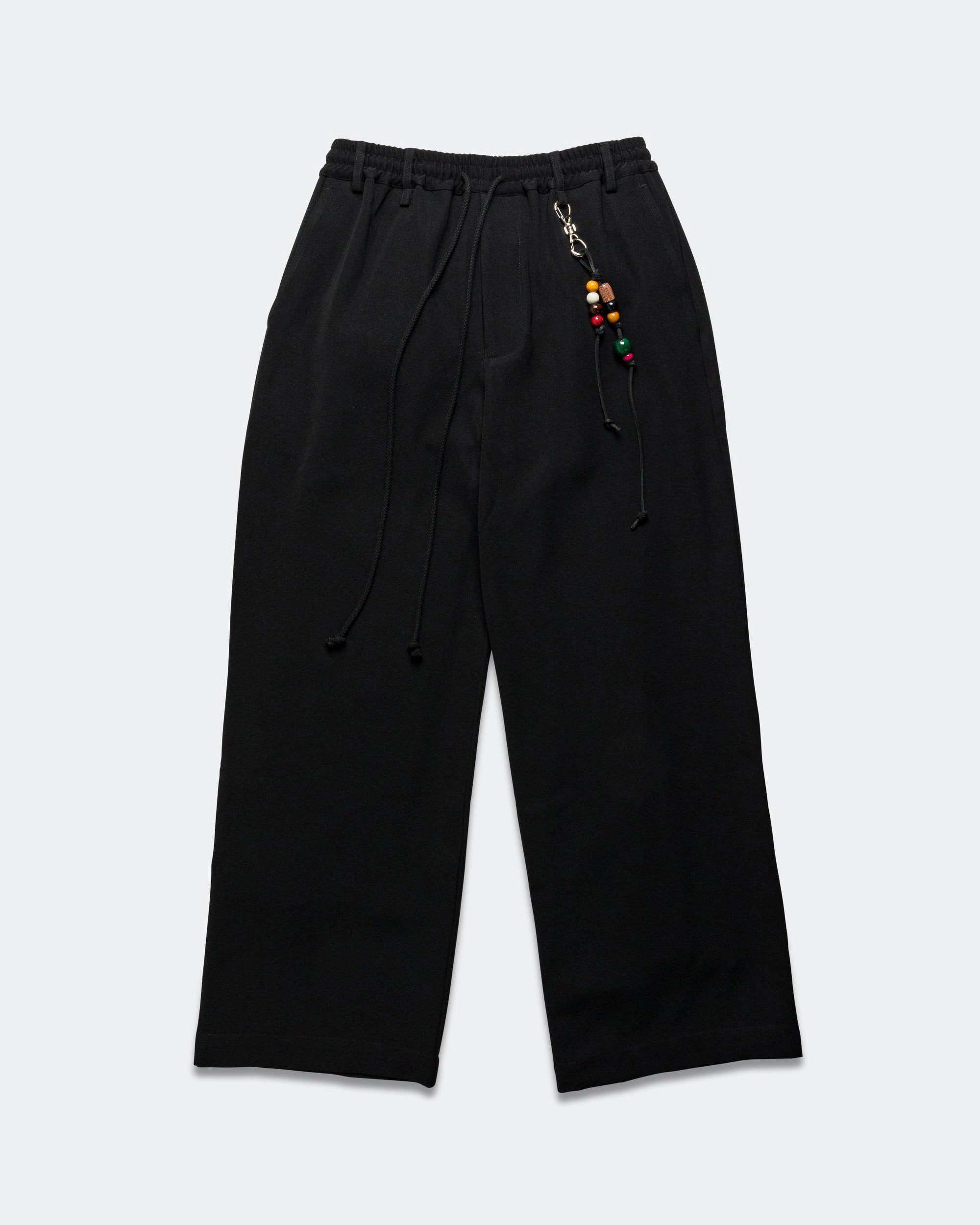 Chilly Day Layers Relaxed Lounge Pant - Black Poly Gab