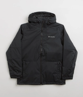 Dual Zipper System Hooded Columbia Point Park II Insulated Jacket - Black