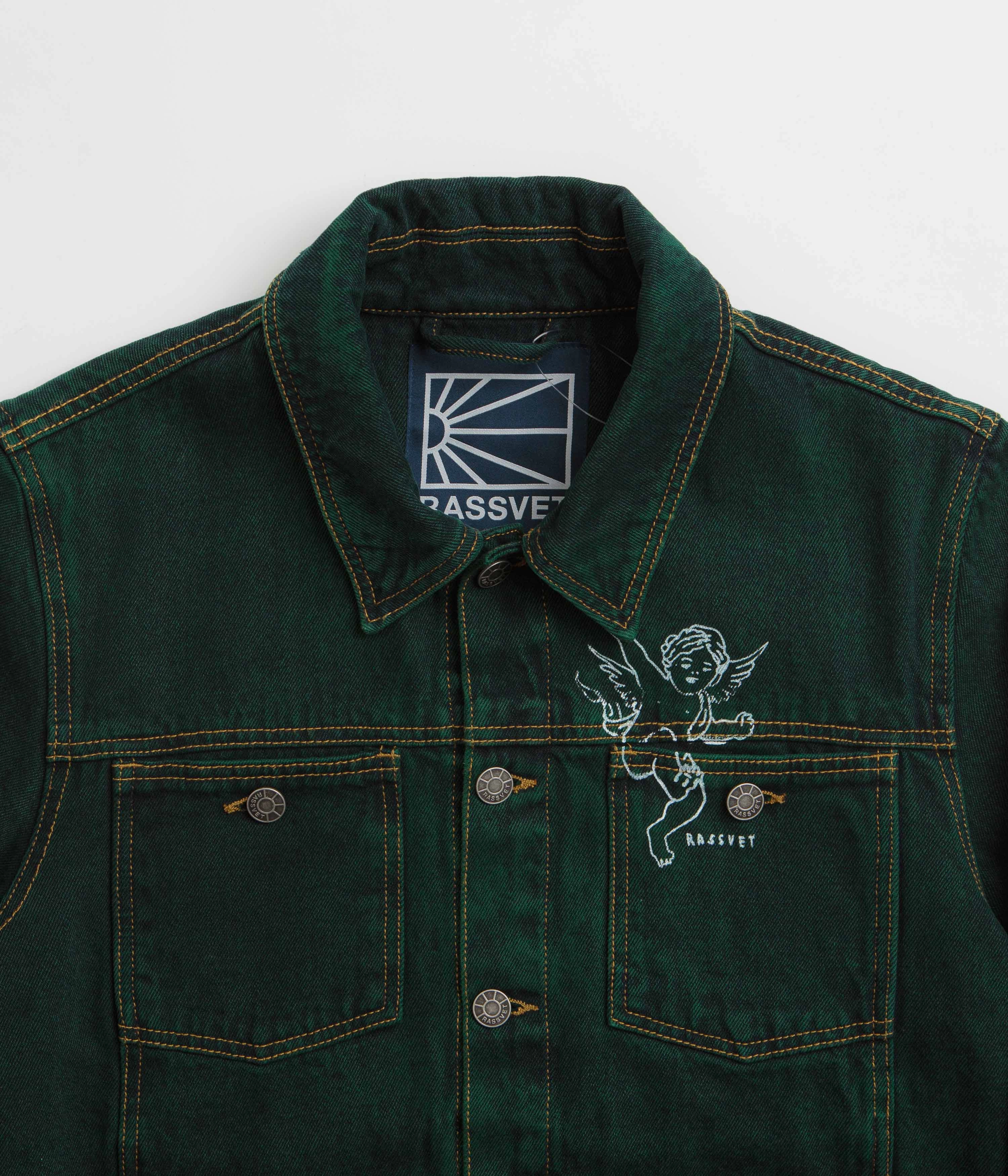 Autumn Rassvet Lined Denim Jacket - Green