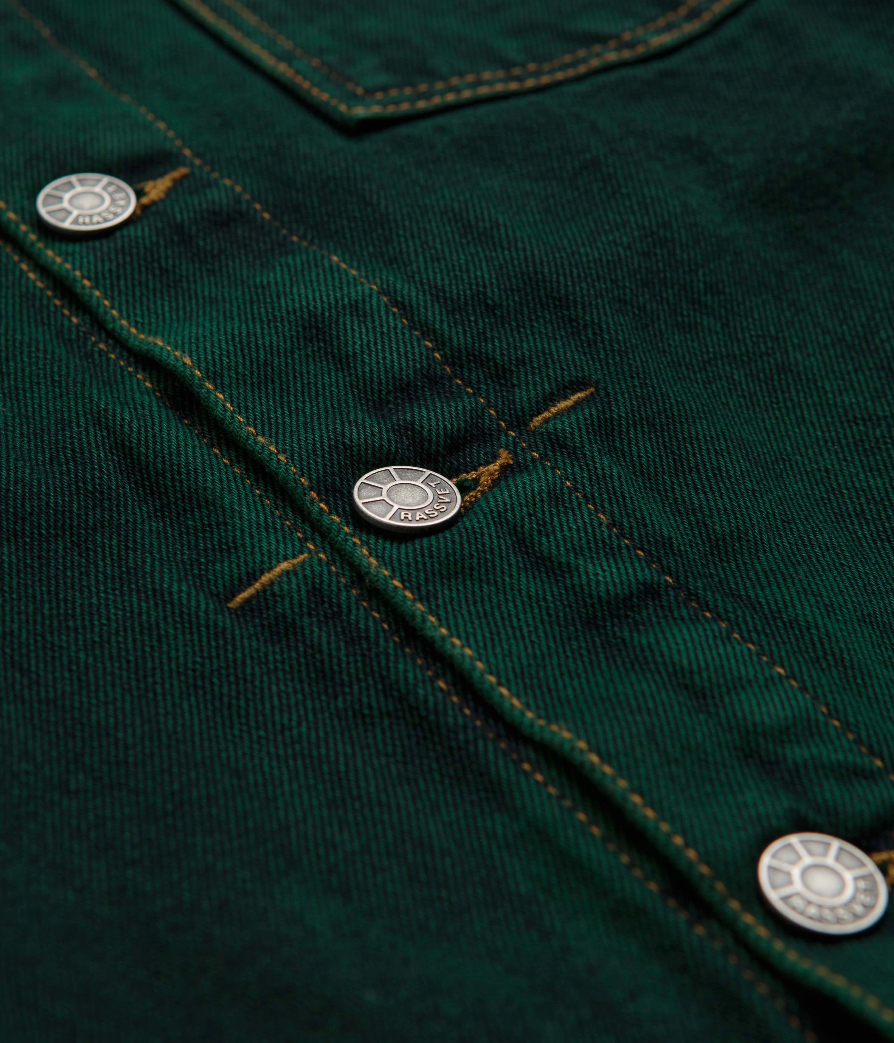 Rassvet Lined Denim Jacket - Green Cold Weather