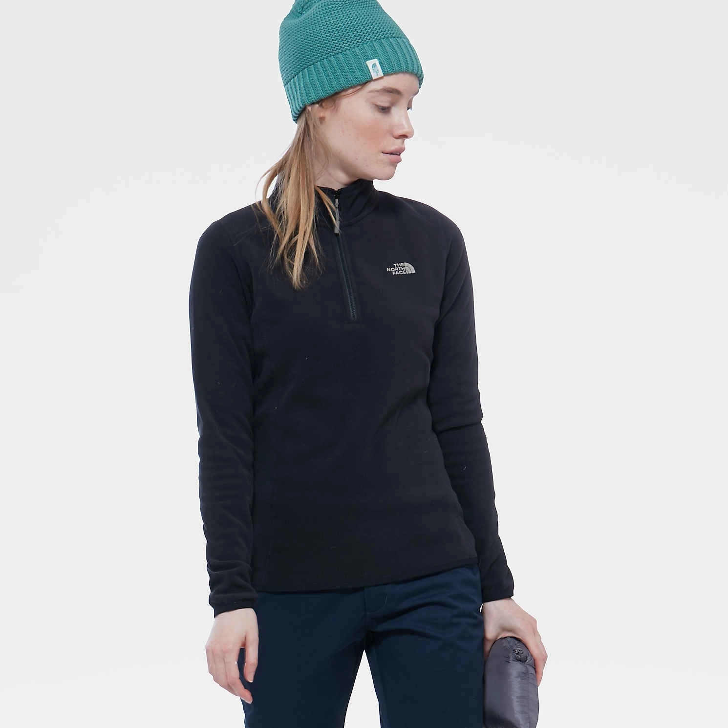 Winter Outfit Gear Neutral Tones The North Face Ladies 100 Glacier Quart Zip Fleece | BLACK