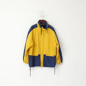 Etirel le style sportif Men XXL Jacket Yellow Padded Ski Full Zipper Vintage Sport Top Rugged Feel Enjoy