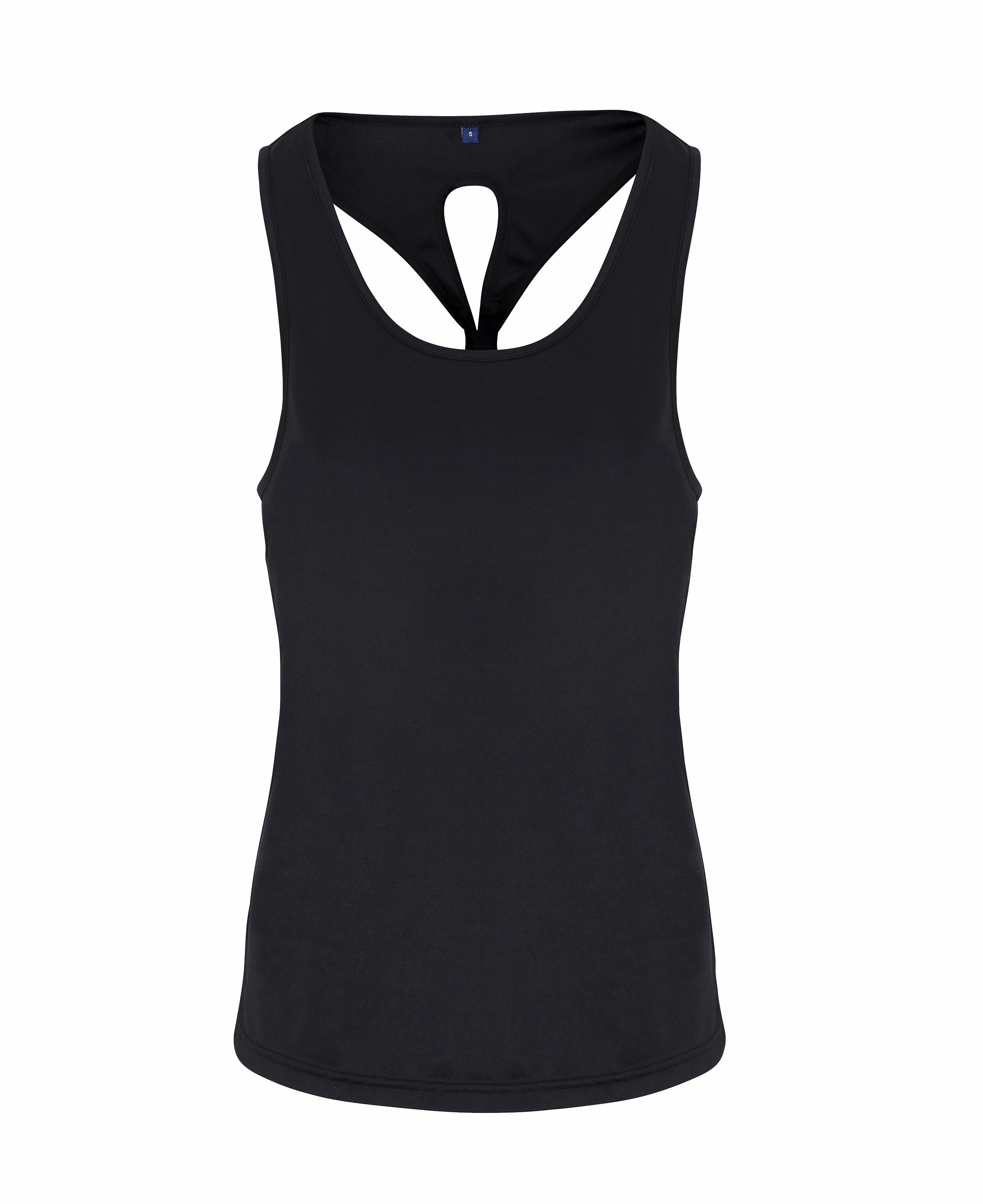 unmanned Body Mapped Panels Women's Yoga Knot Vest | BLACK