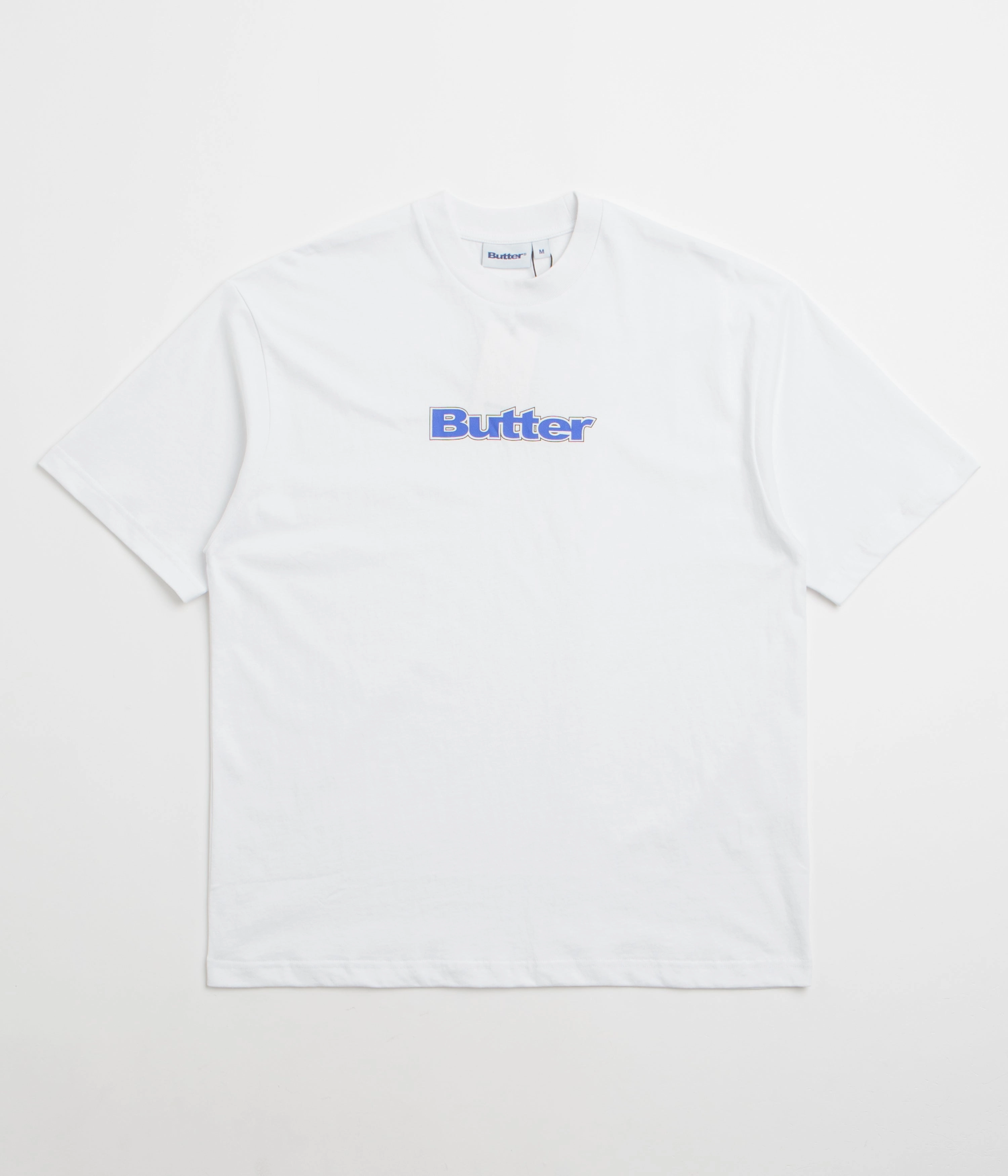 Butter Goods Outline Logo T-Shirt - White Comfort Design