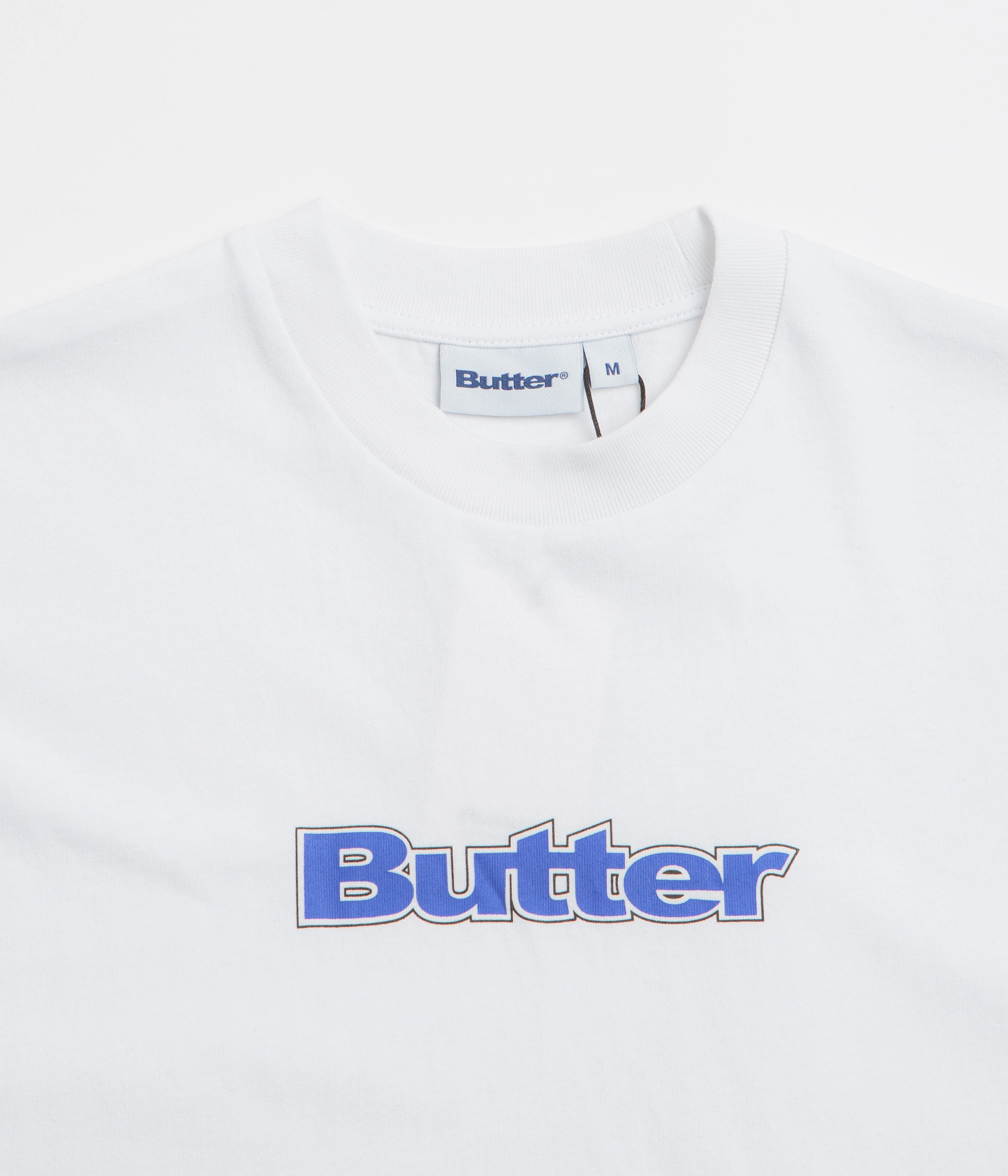 Butter Goods Outline Logo T-Shirt - White AllSeasonWear Cozy and Comfortable