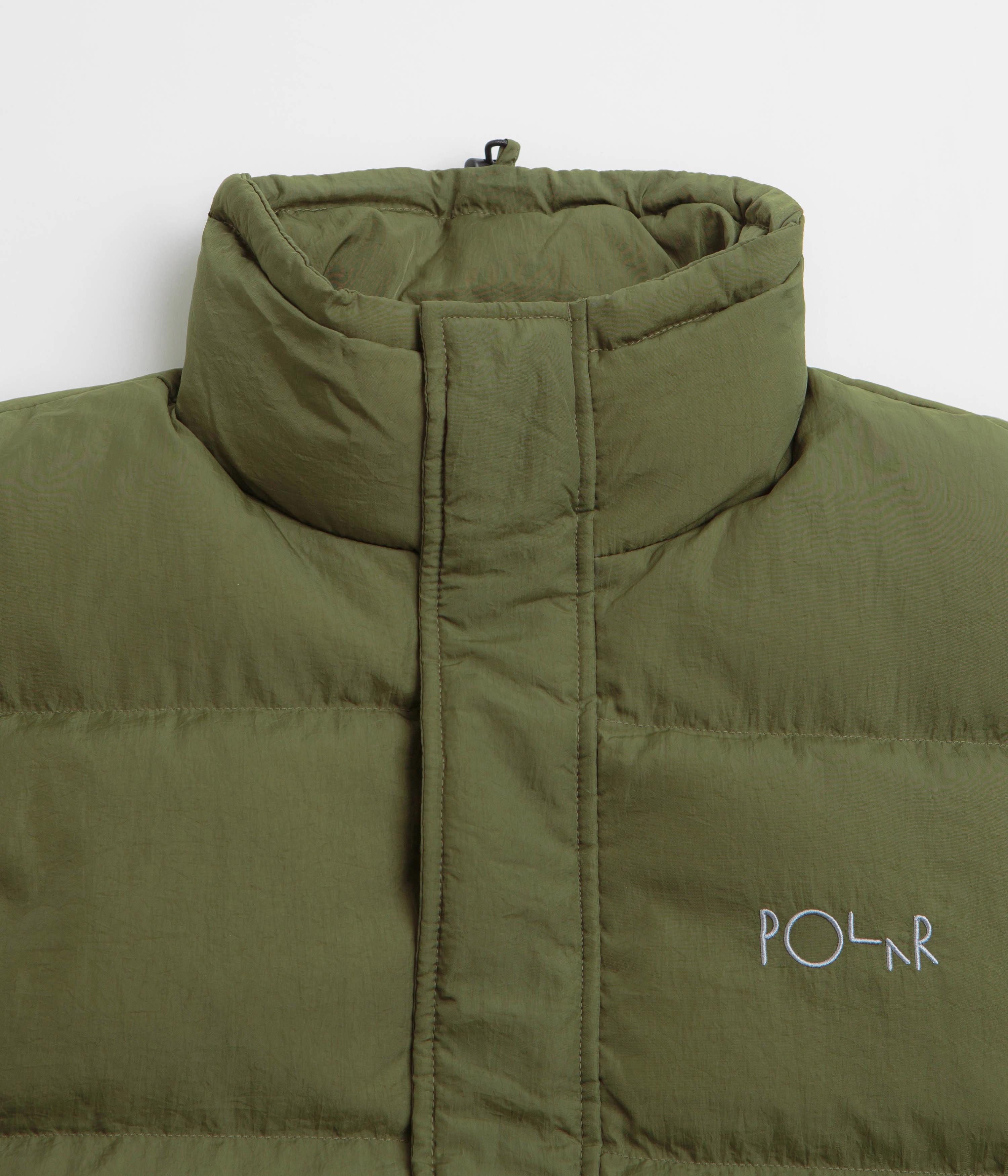Polar Basic Puffer Jacket - Army Green Durable Seams