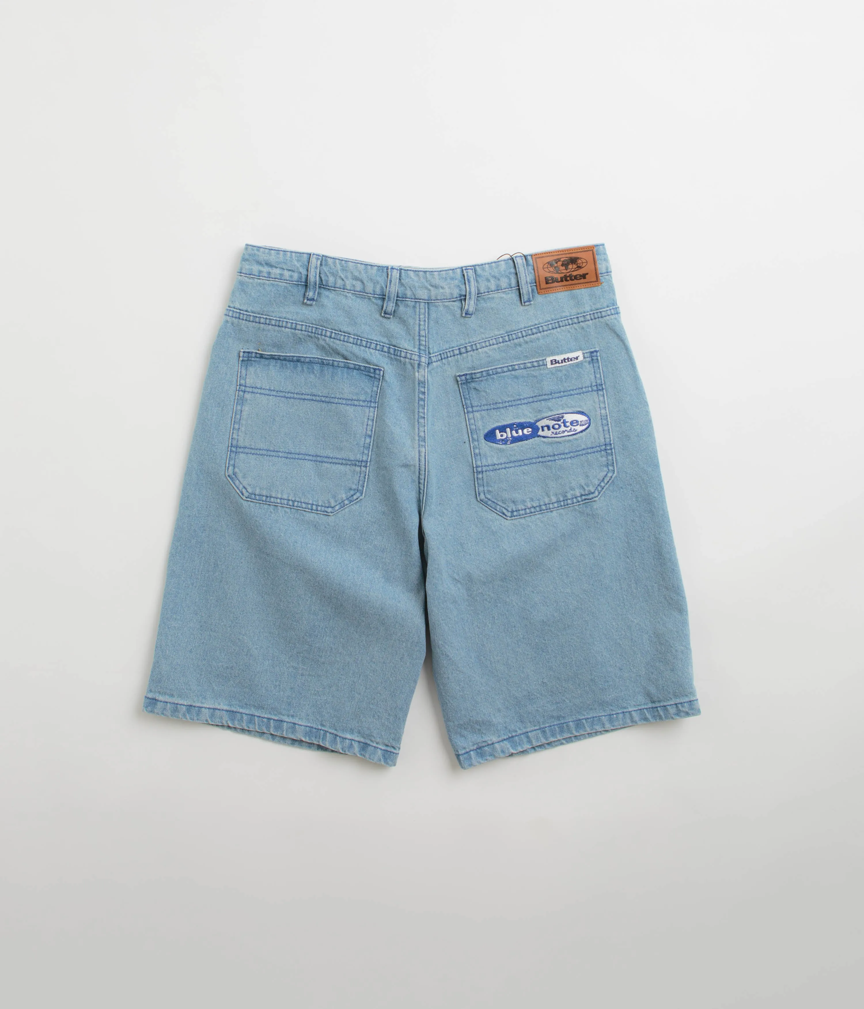 Butter Goods x Blue Note Pleated Denim Shorts - Washed Indigo Flexible Design Anti Pilling Surface