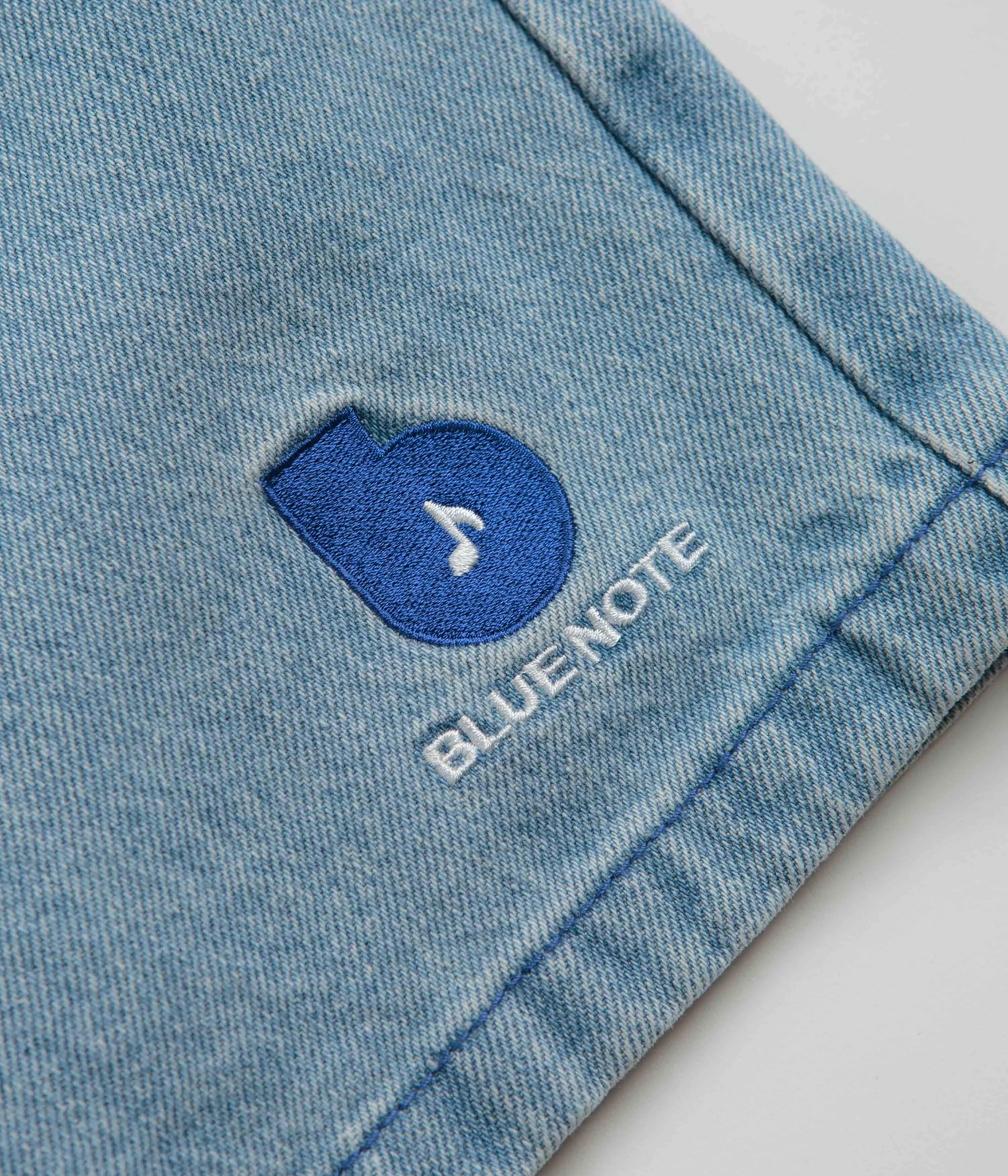 Easy Care Fabric rayon fabric Butter Goods x Blue Note Pleated Denim Shorts - Washed Indigo