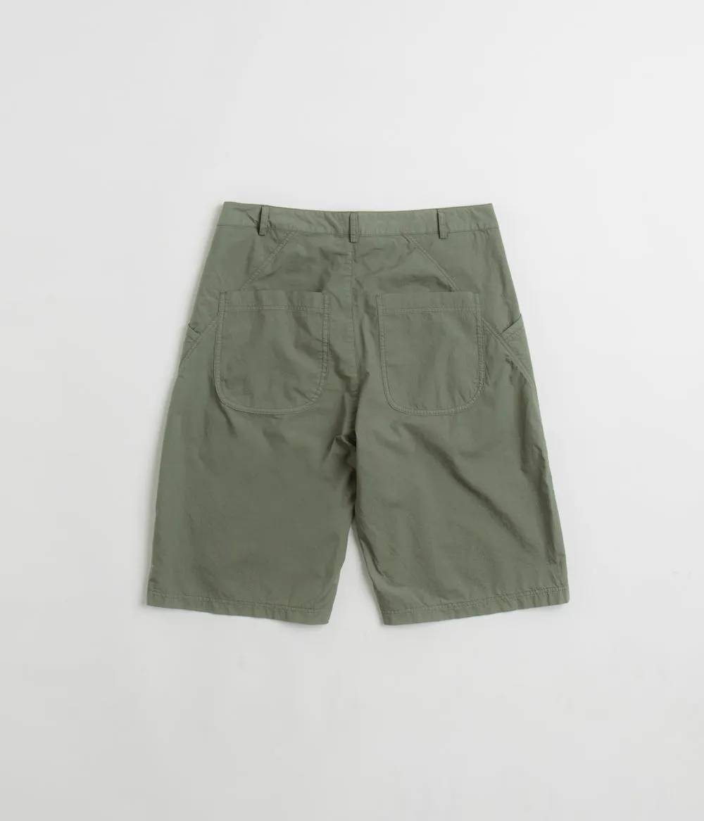 teen clothing YMC Twisted Seam Shorts - Sage Green